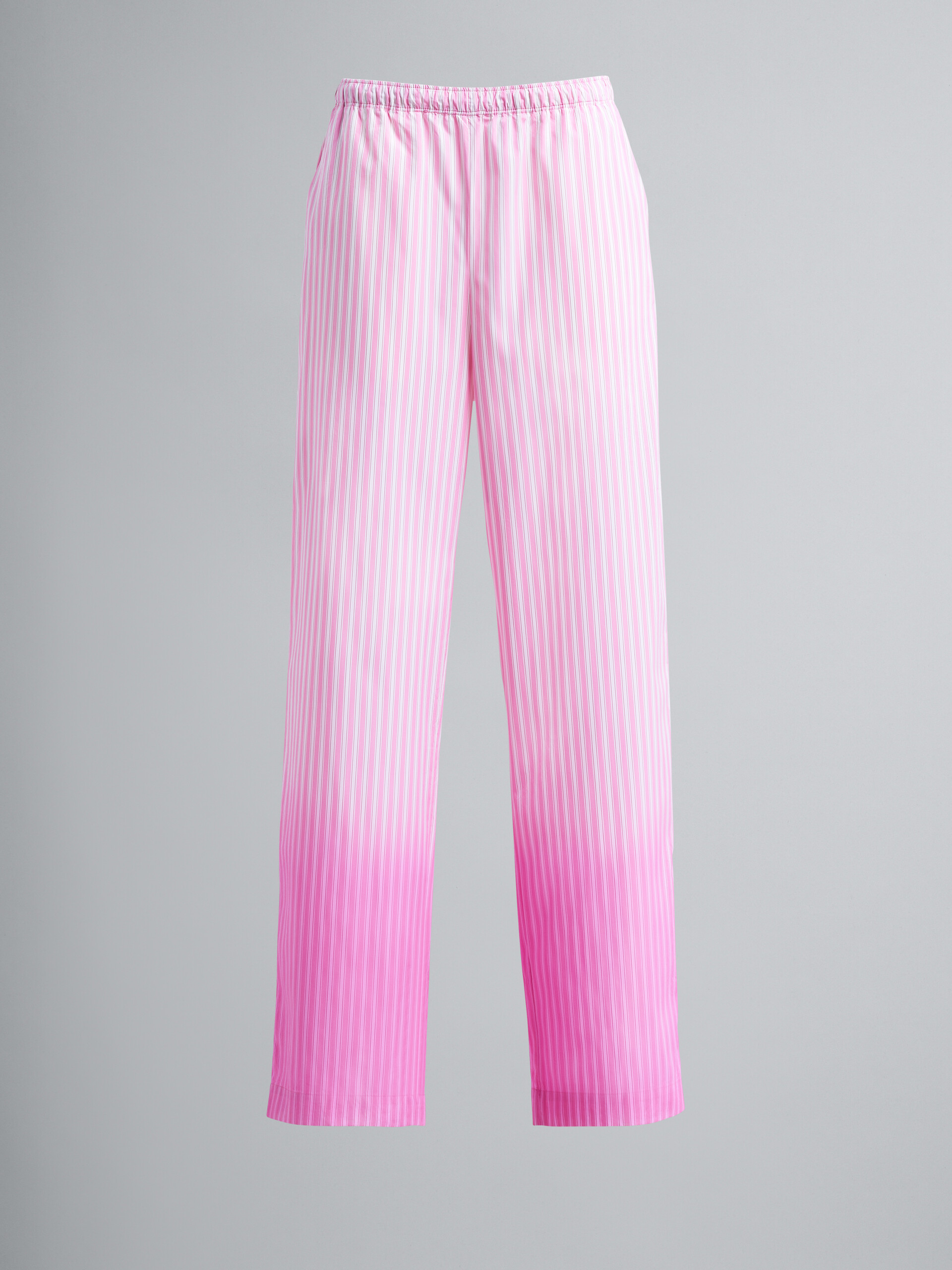 Rosa gefärbte Hose aus Popeline - Hosen - Image 1