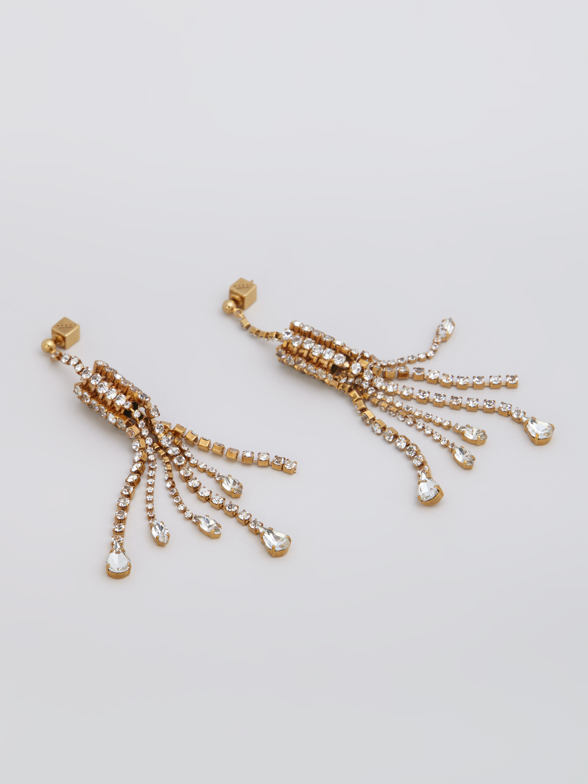 Brass SPARKLE chandelier earrings - Earrings - Image 4