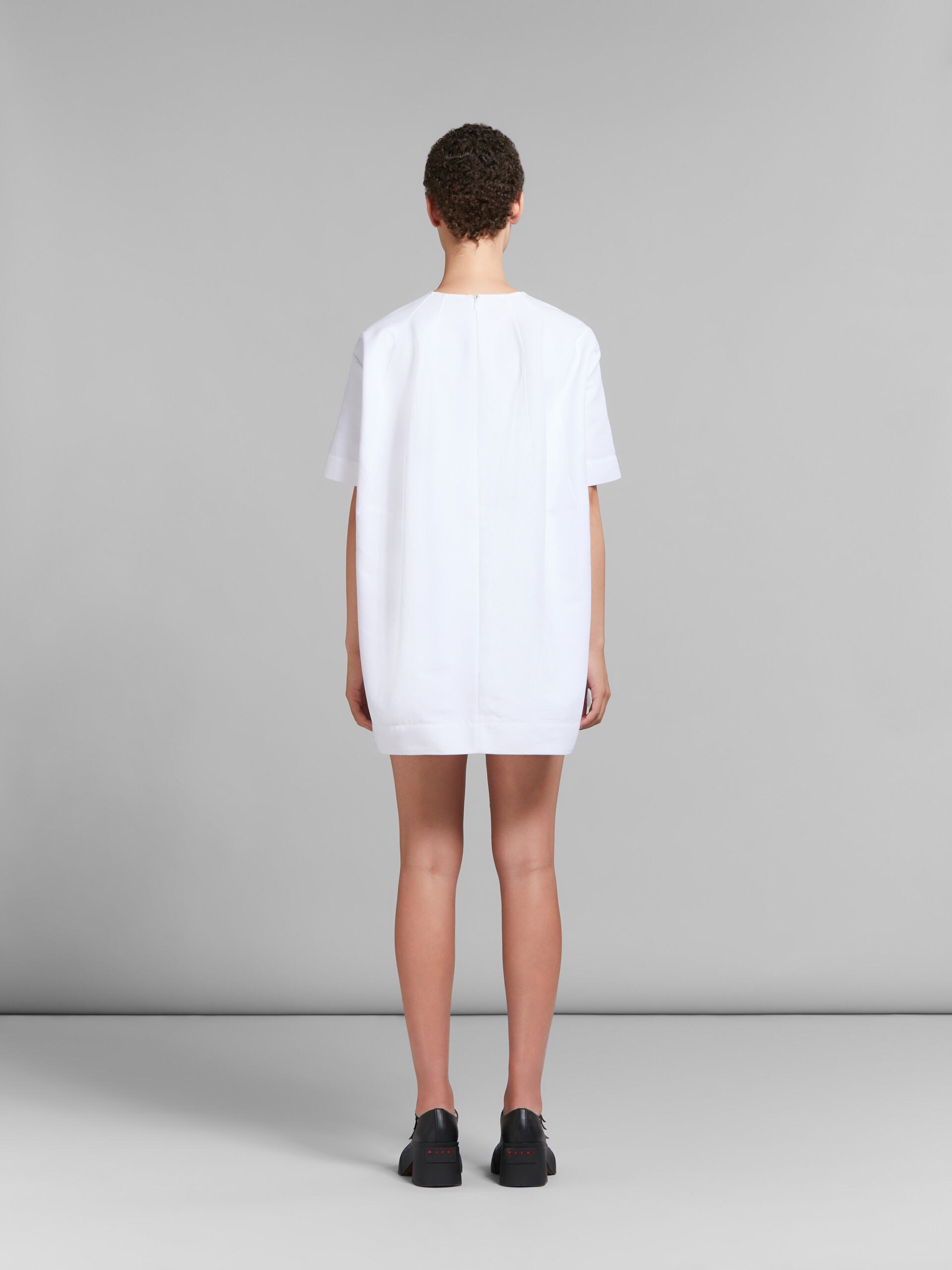 White cady mini cocoon dress - Dresses - Image 3