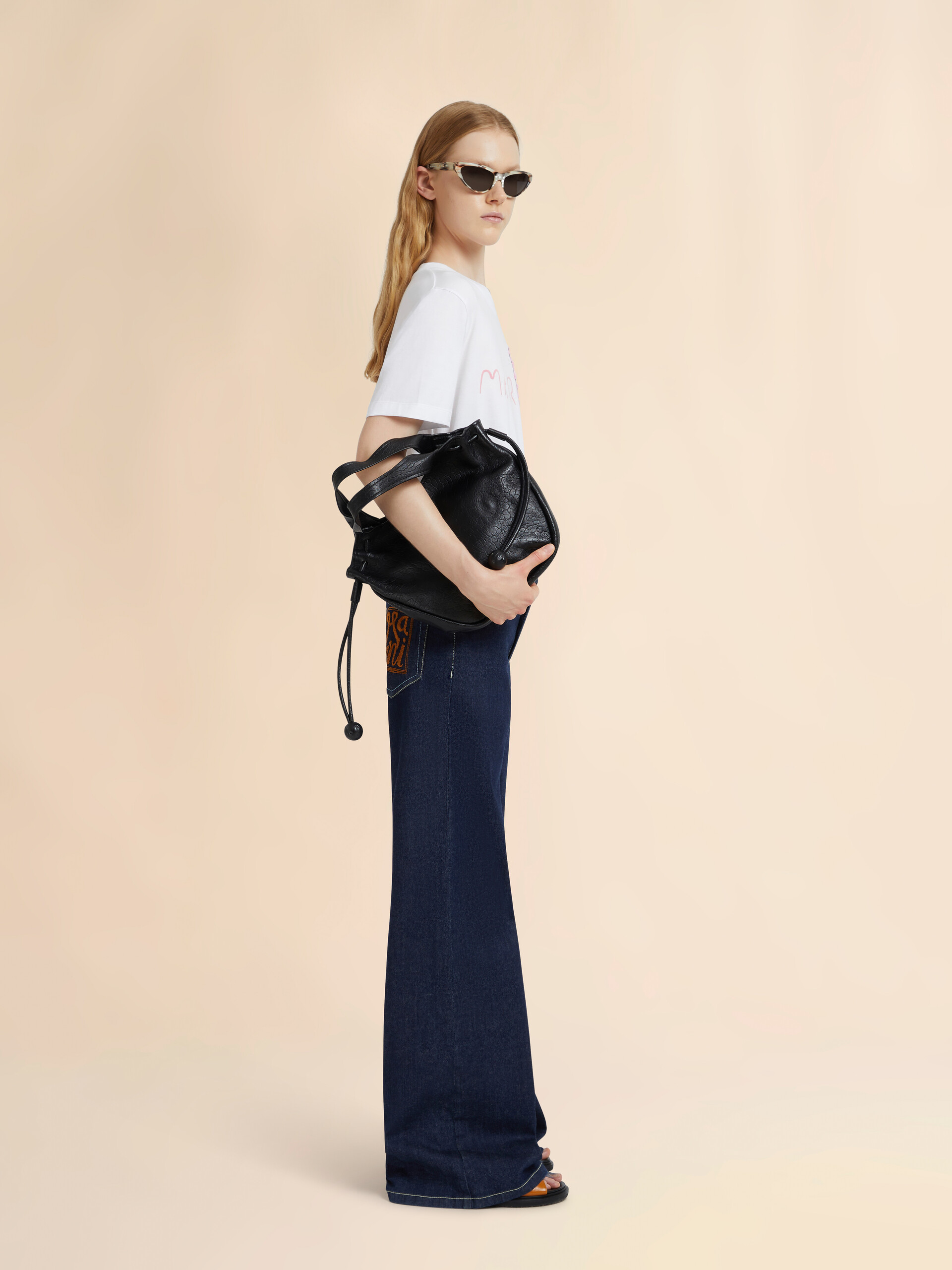 Animal Alphabetロゴ ディープブルー コットンTシャツ - Tシャツ - Image 5