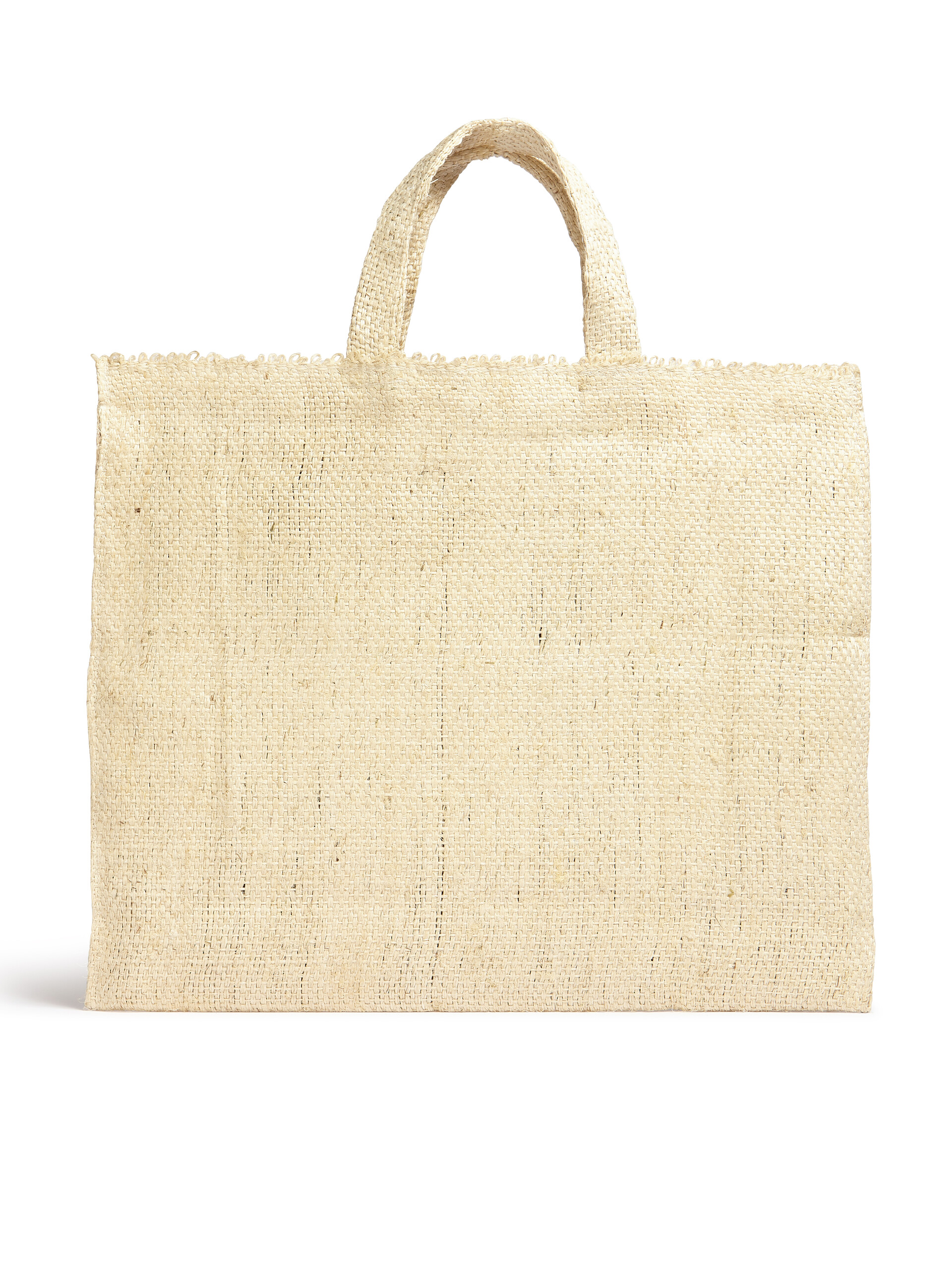 MARNI MARKET CANAPA large bag in red natural fiber - Shopping Bags - Image 3