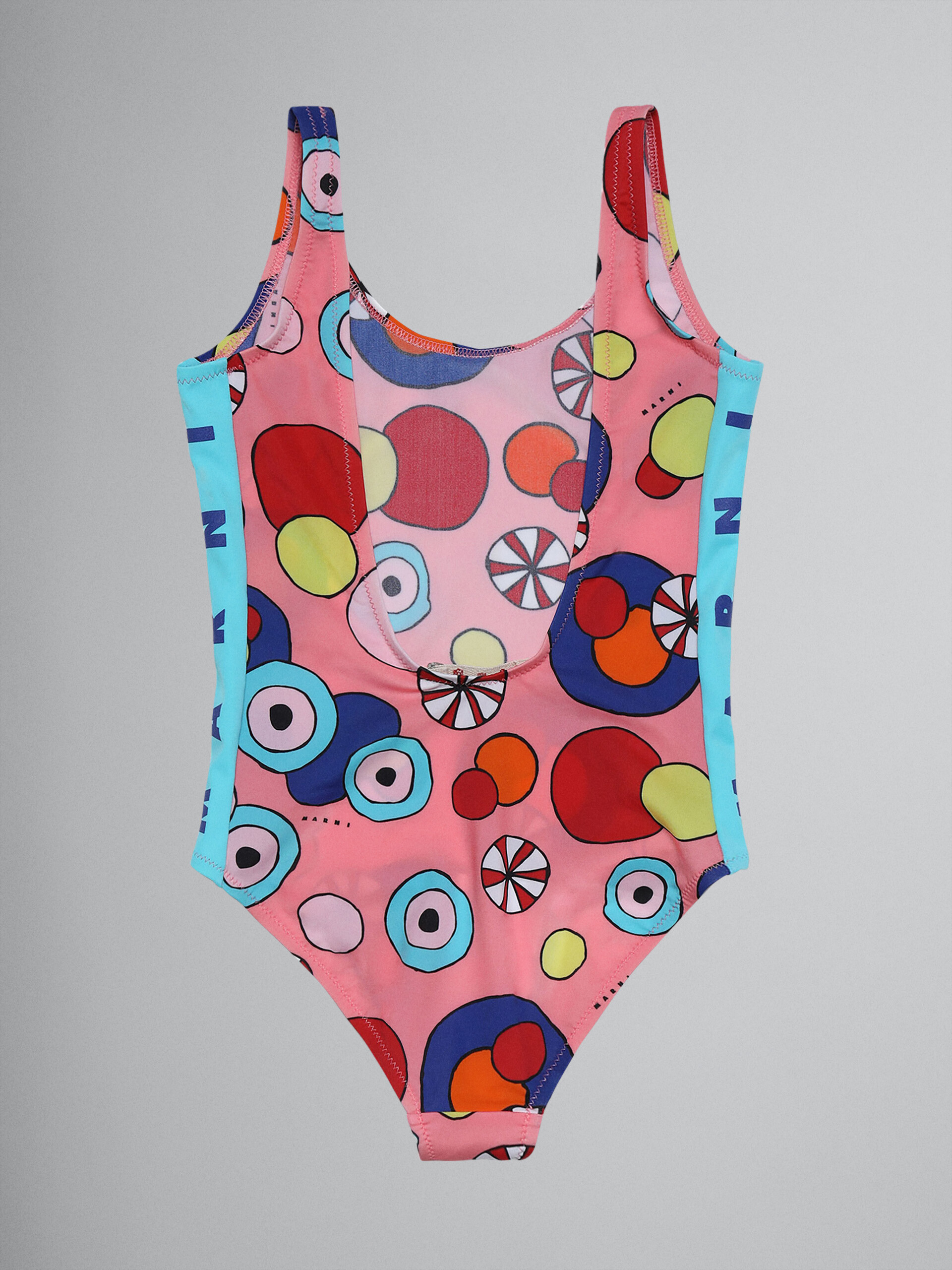 Badeanzug aus Stretchgewebe mit Ombrelloni-Print - Beachwear - Image 2