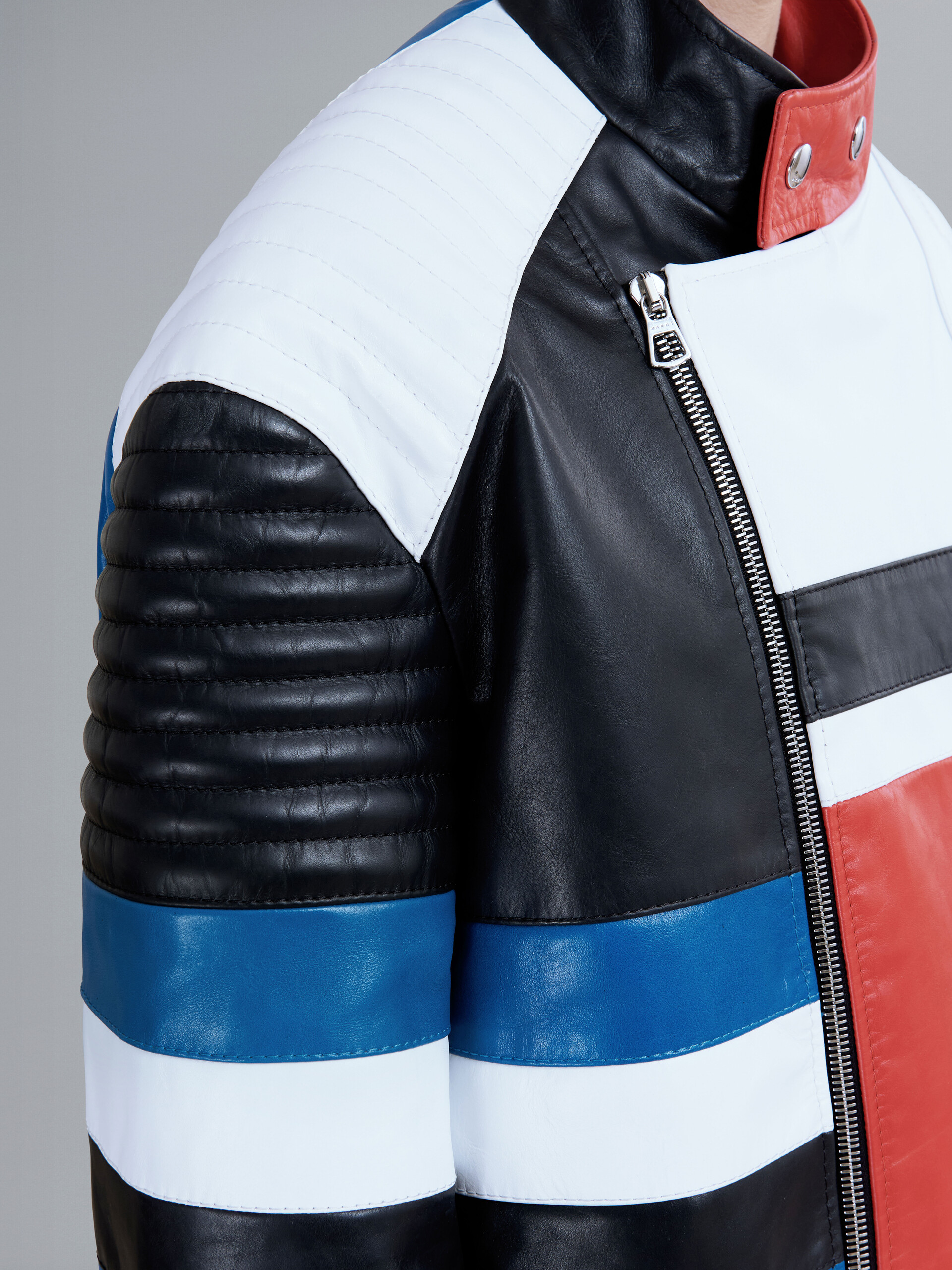 Leather biker jacket - Jackets - Image 5
