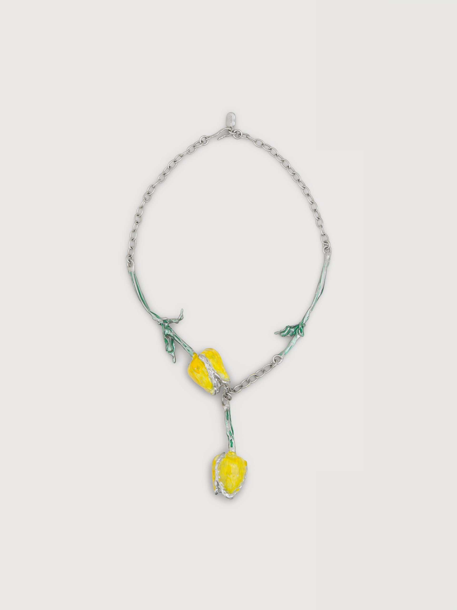Yellow enamelled Tulip necklace - Necklaces - Image 1