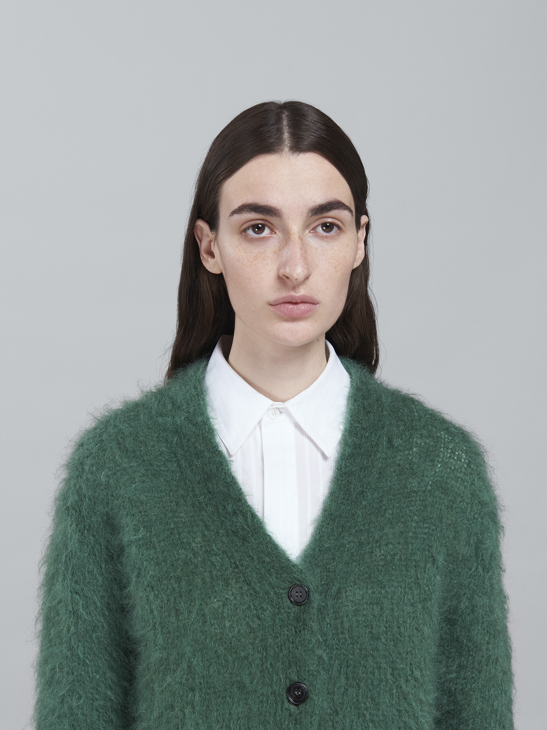Mohair and wool long cardigan - Pullovers - Image 4