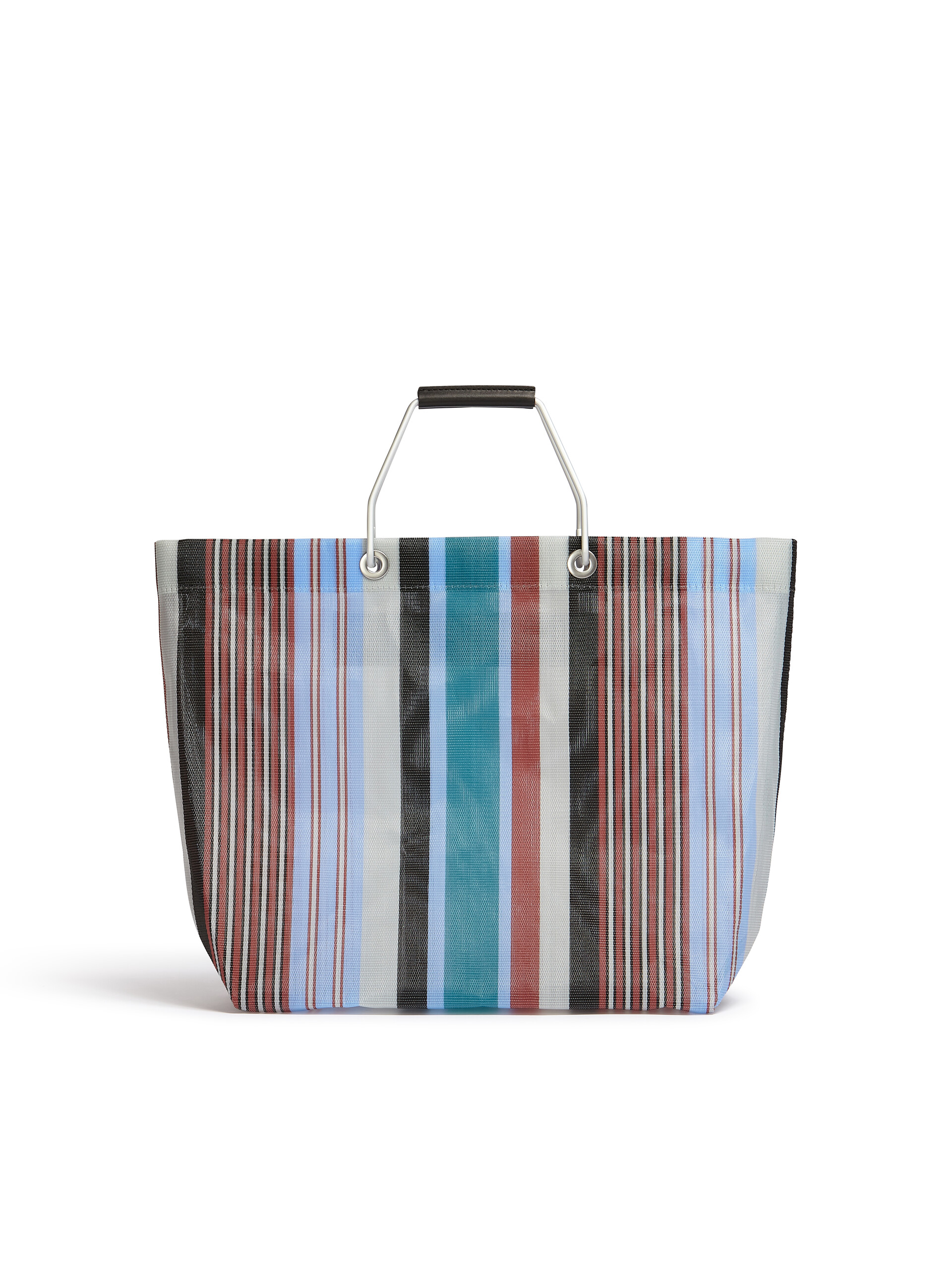 MARNI マルニ　マーケット　ストライプ バッグ MARNI マルニフラワーカフェ トートバッグ ストライプ メッシュ