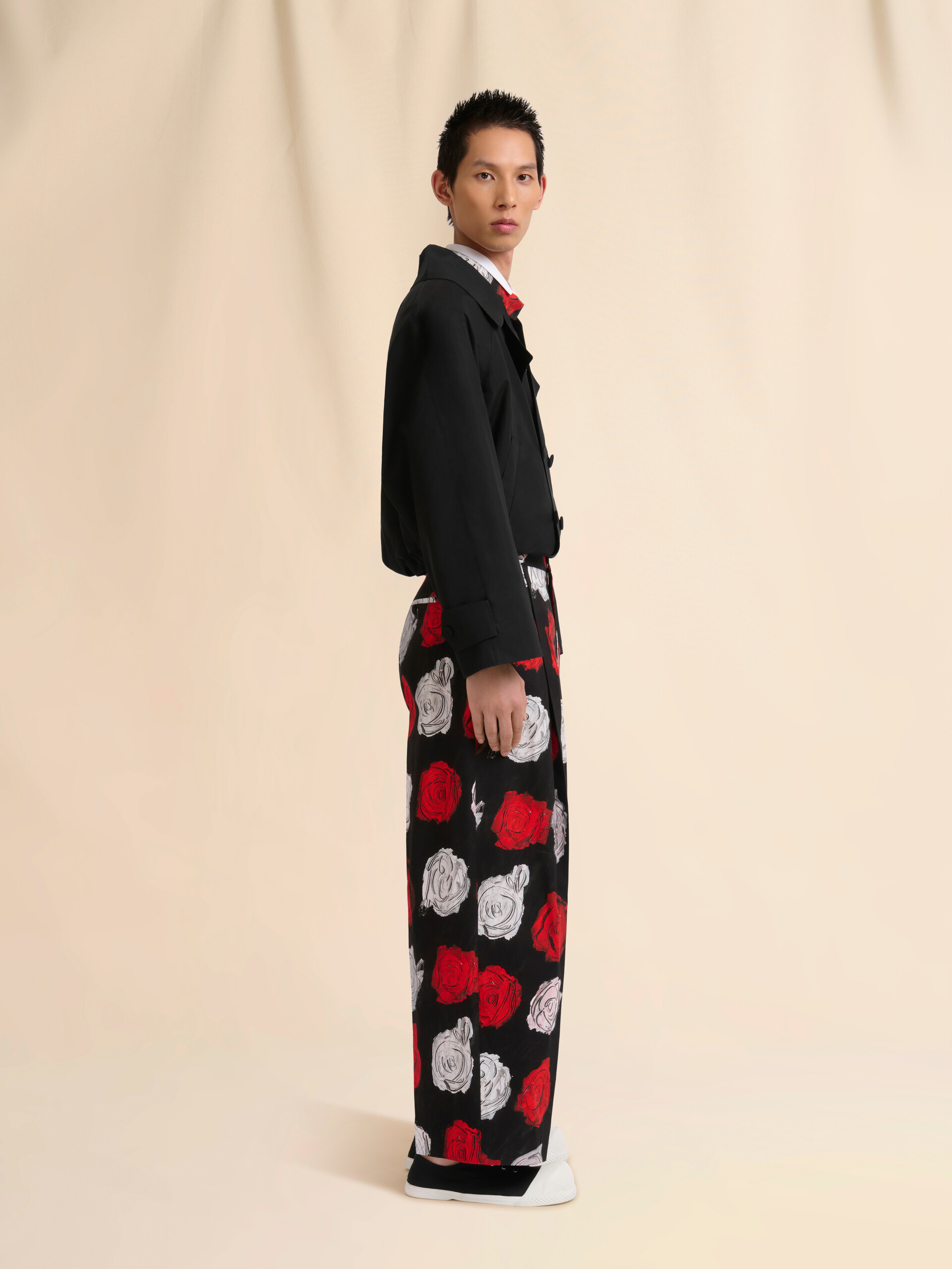 Black poplin bowling shirt with Mercury print - Shirts - Image 5