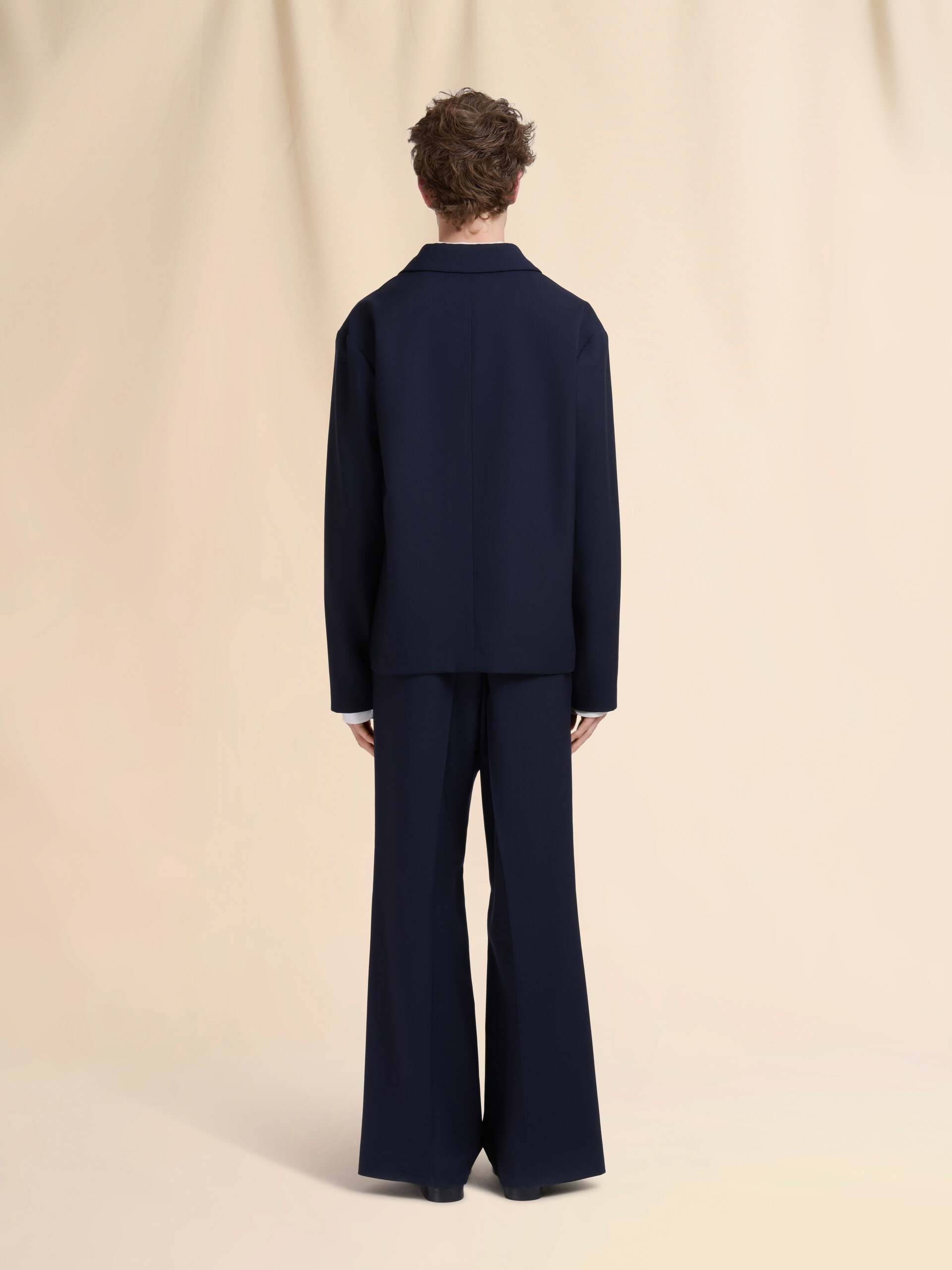 Deep blue single breasted wool jacket with Marni Symbol - Jackets - Image 3