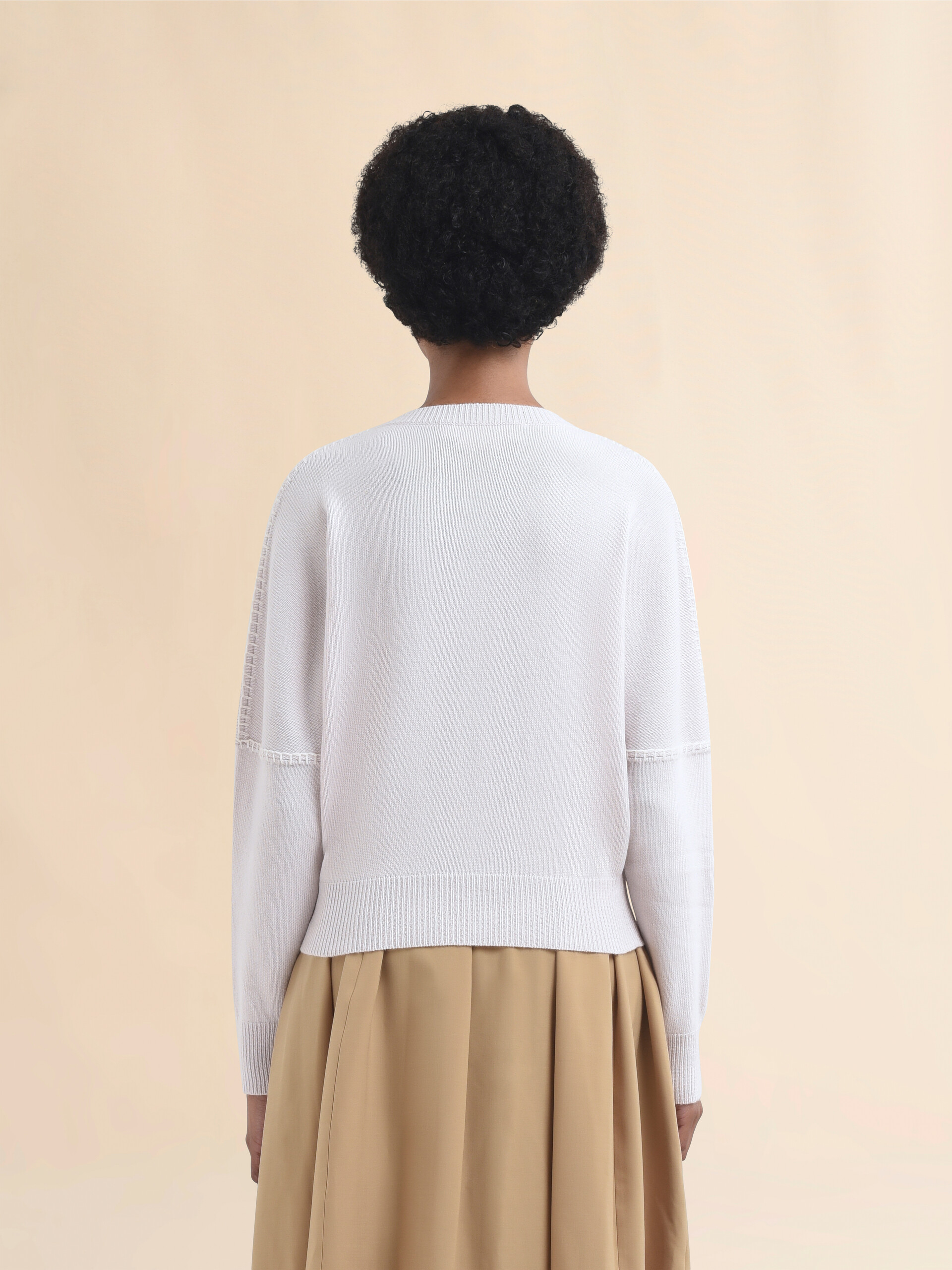 Light pink wool and cashmere crew neck jumper with Marni Symbol - Pullovers - Image 3
