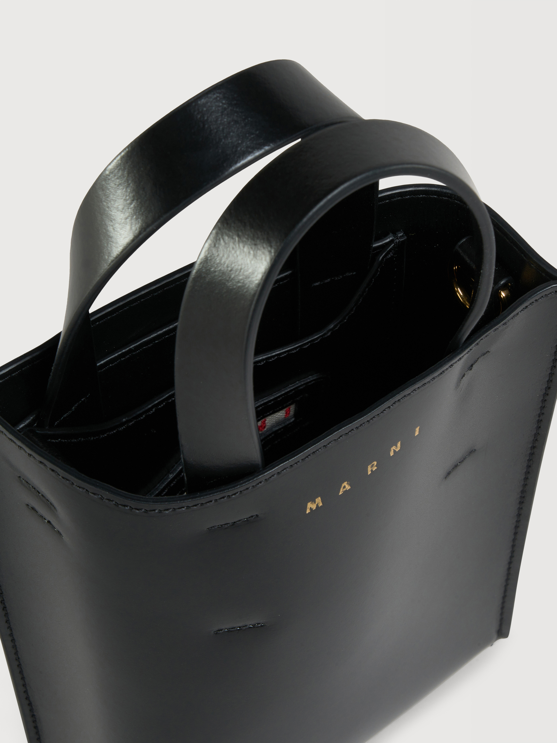 MUSEO nano bag in brown leather - Shopping Bags - Image 2