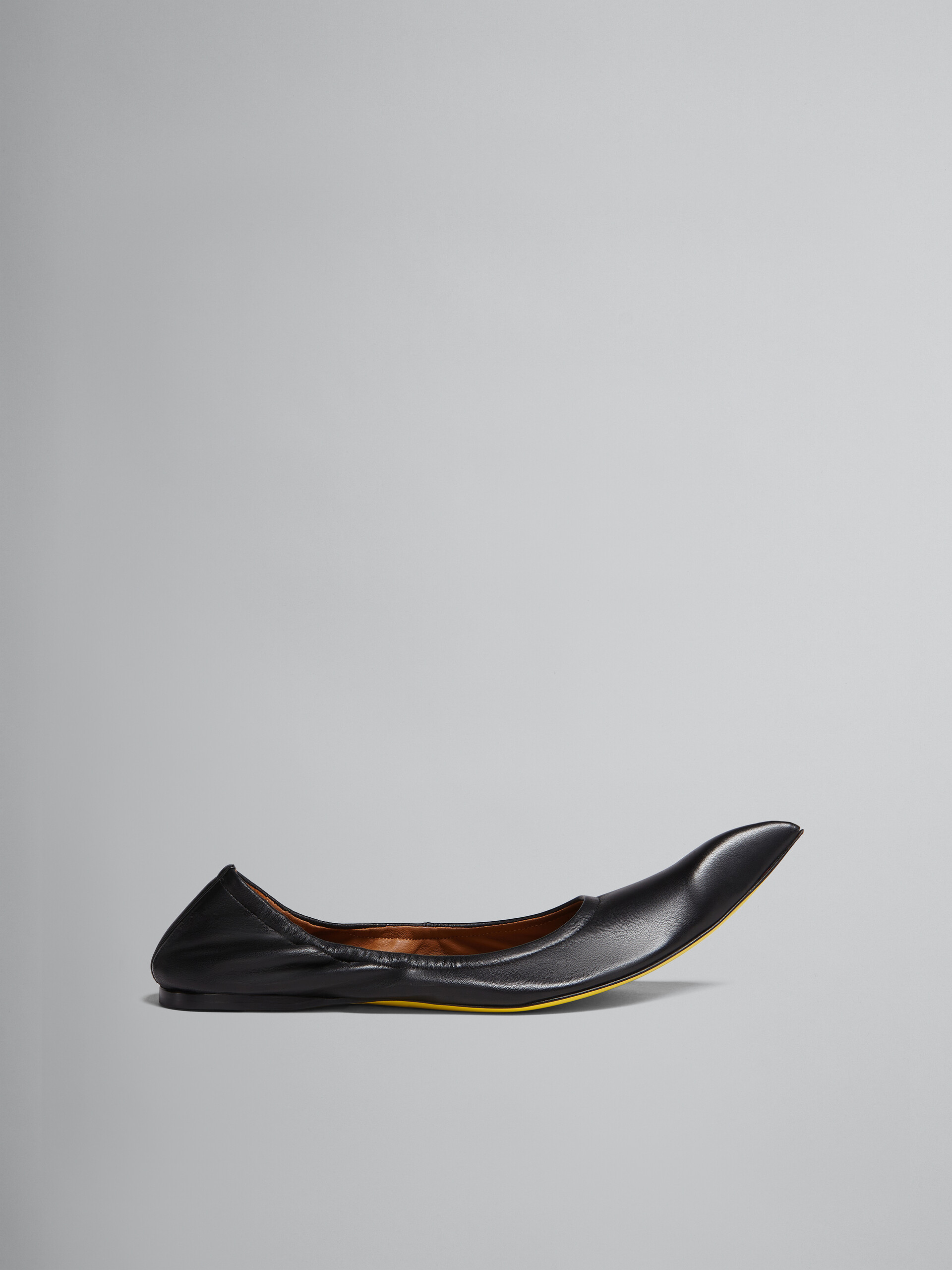 Black nappa pointed-toe ballet flats - Ballet Shoes - Image 1