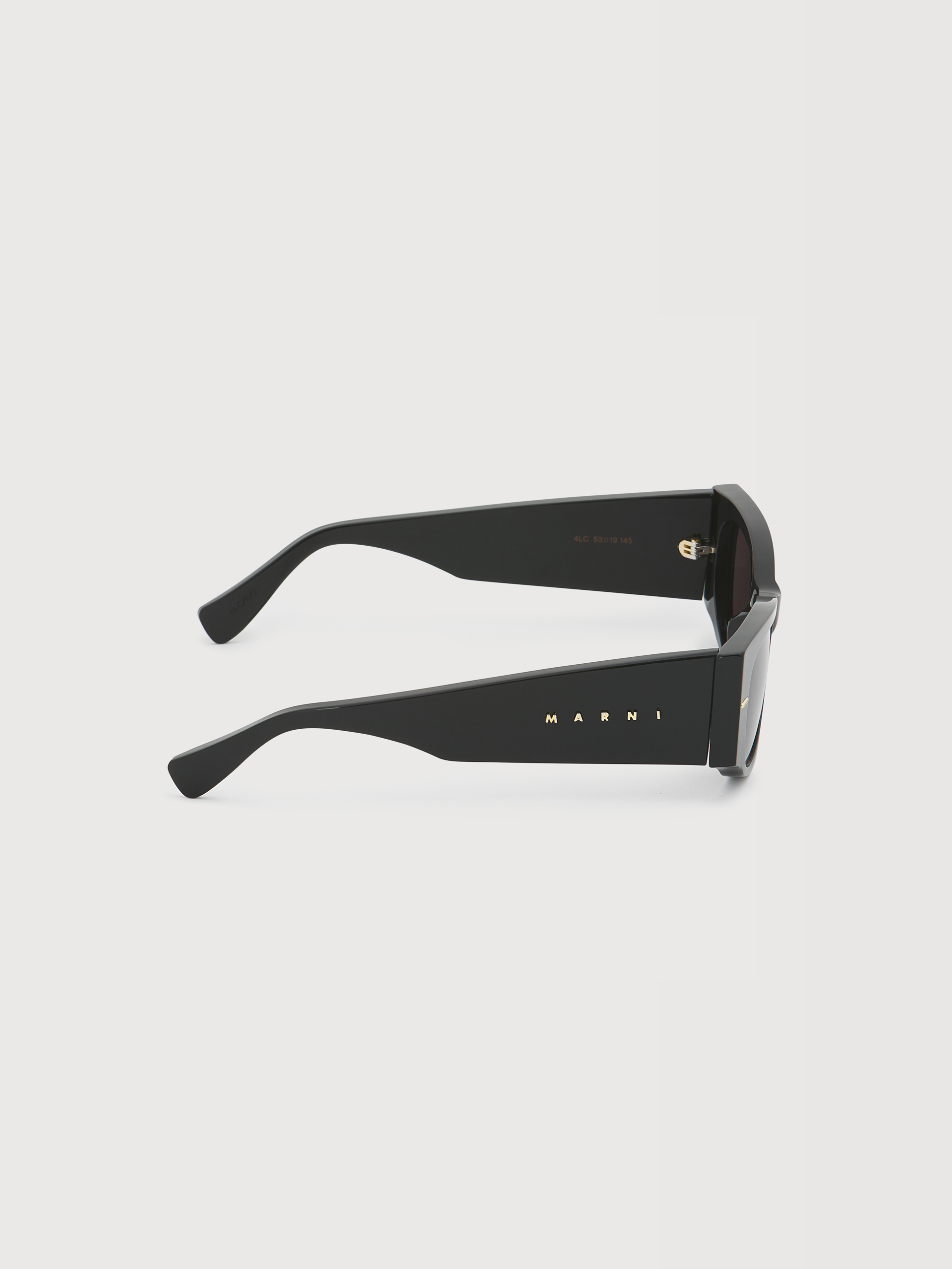 Black acetate wide-temple sunglasses - Optical - Image 3