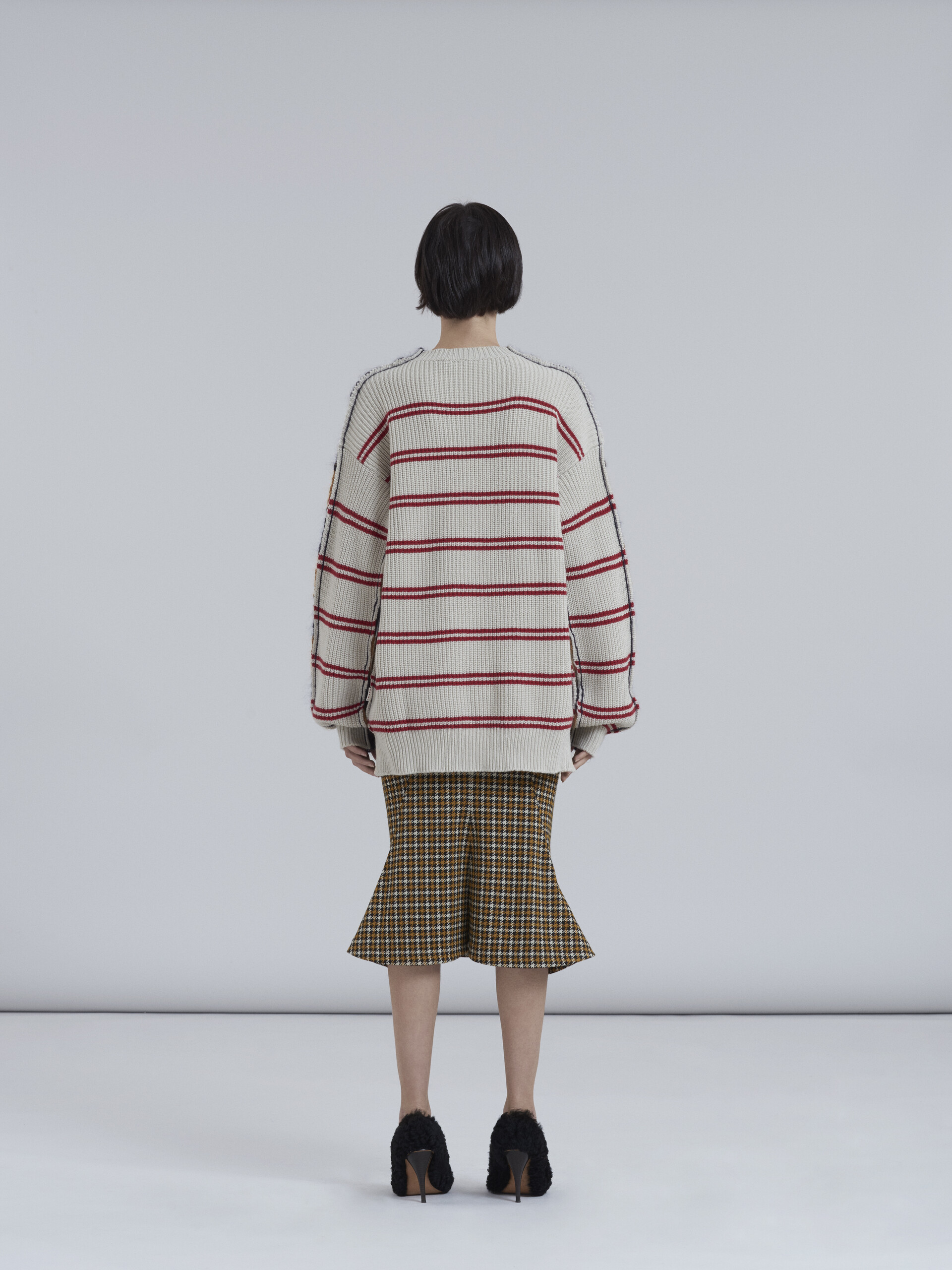 Wool jersey and cashmere godet skirt - Skirts - Image 3