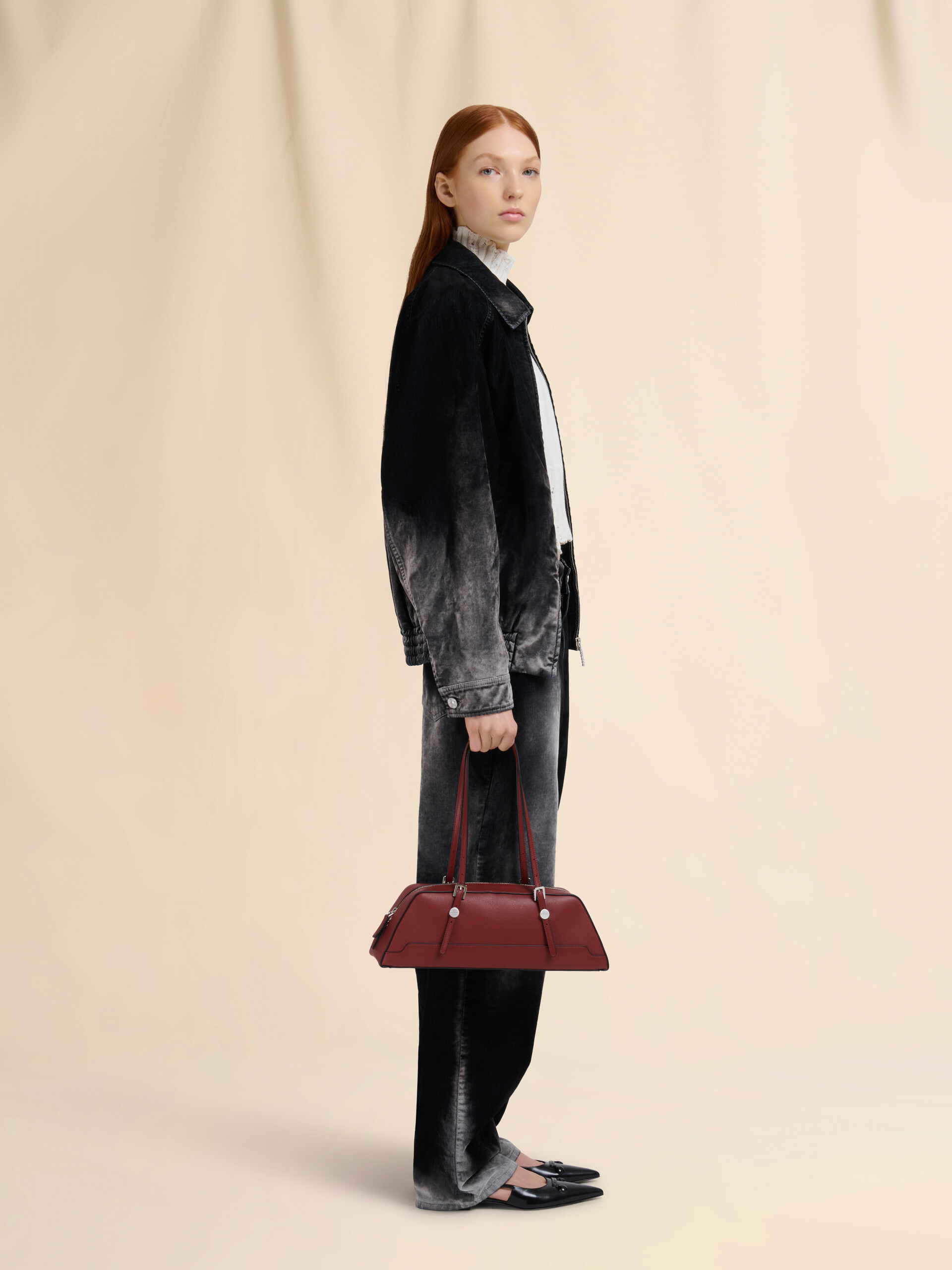 Gilet corto in cotone nero - Pullover - Image 5