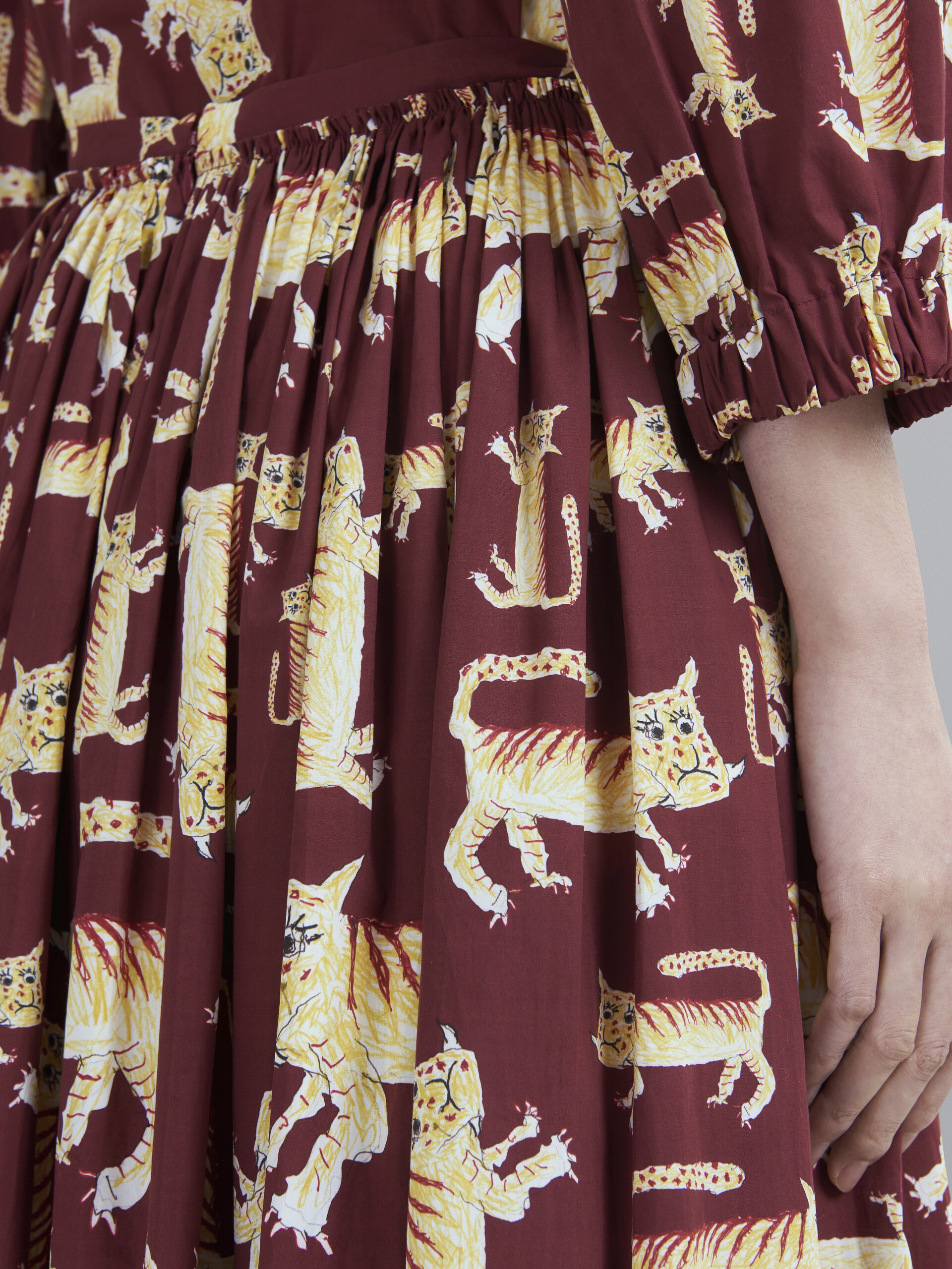 Naif Tiger print poplin skirt - Skirts - Image 4