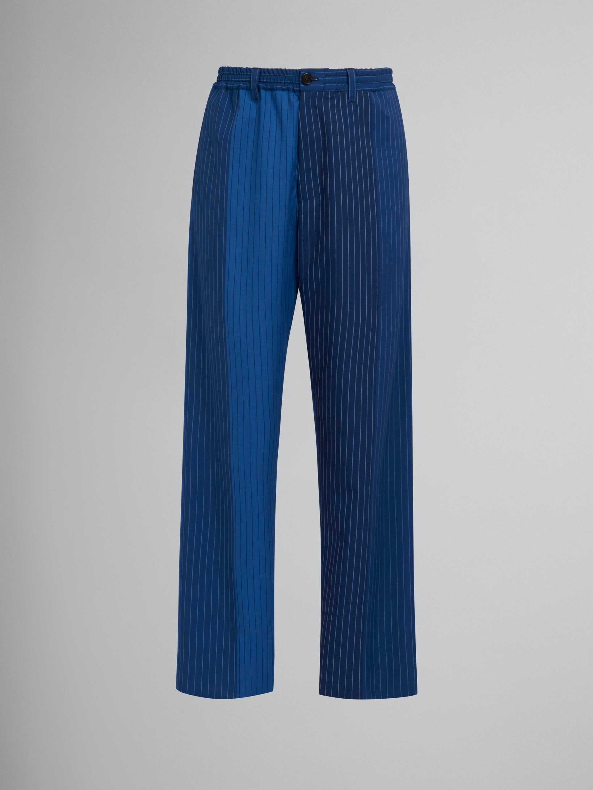 Blue dégradé pinstripe track pants - Pants - Image 1