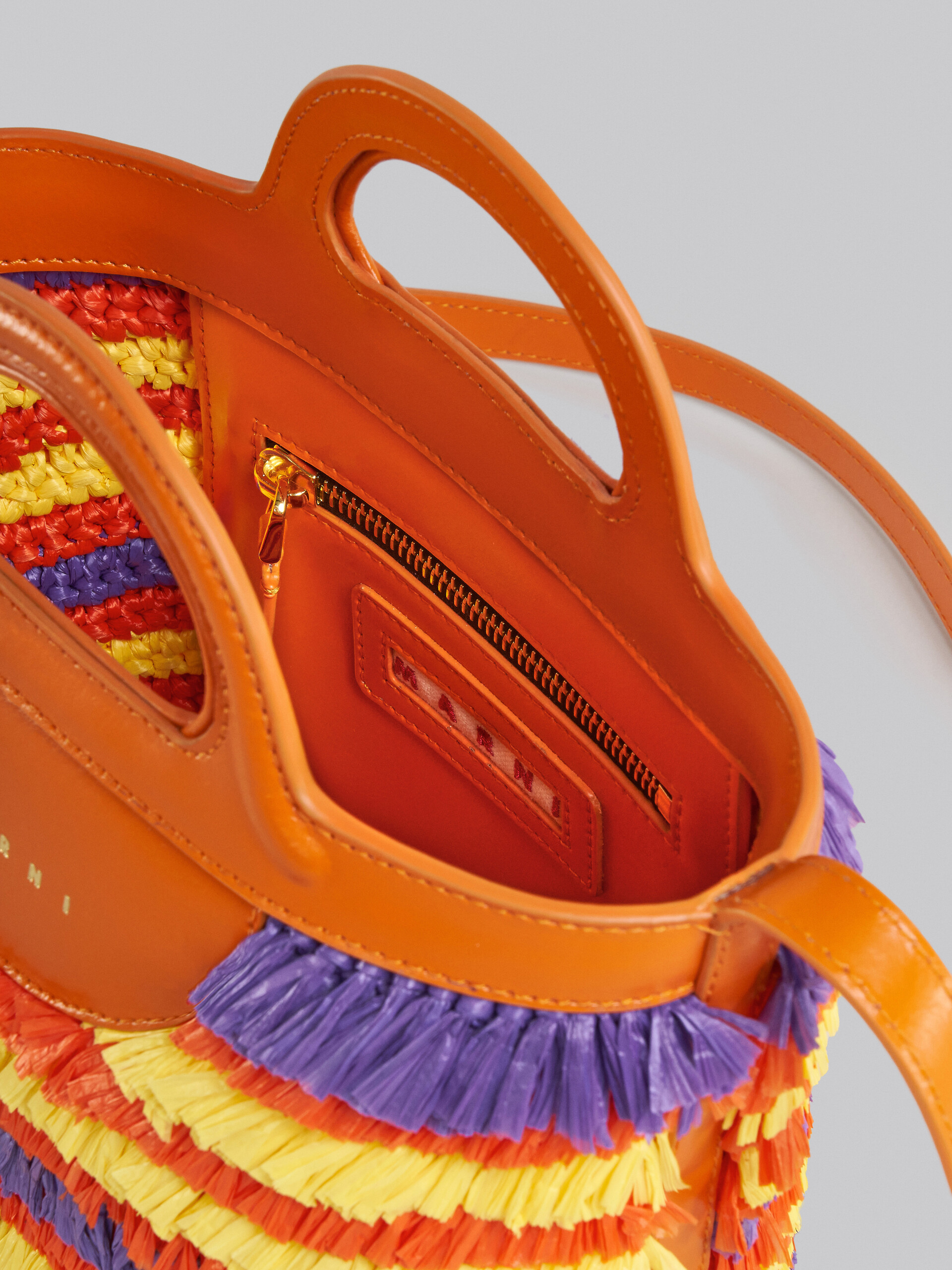 Orange fringe mini bucket bag - Shoulder Bag - Image 4
