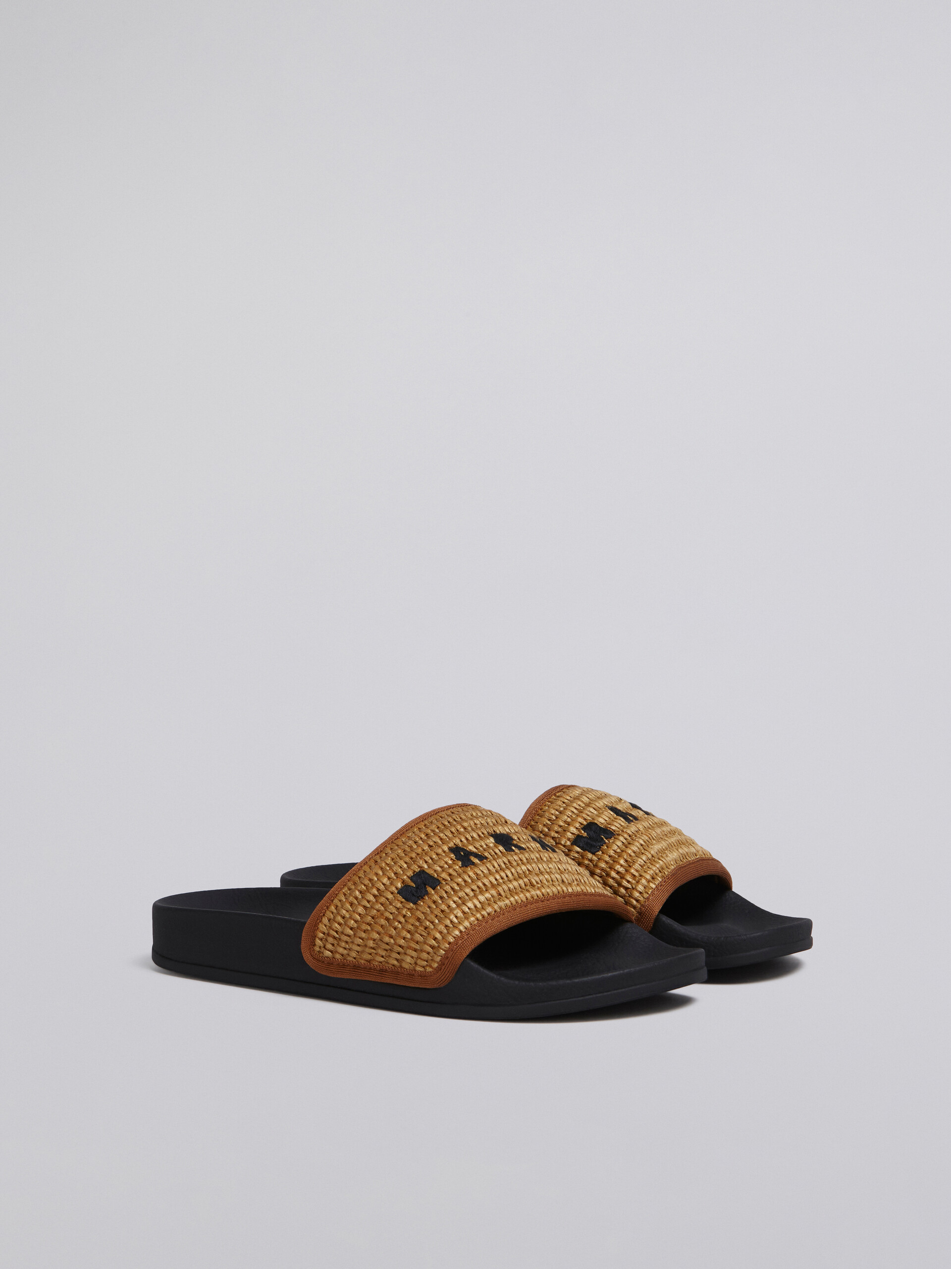 Brown raffia sandal - Sandals - Image 2