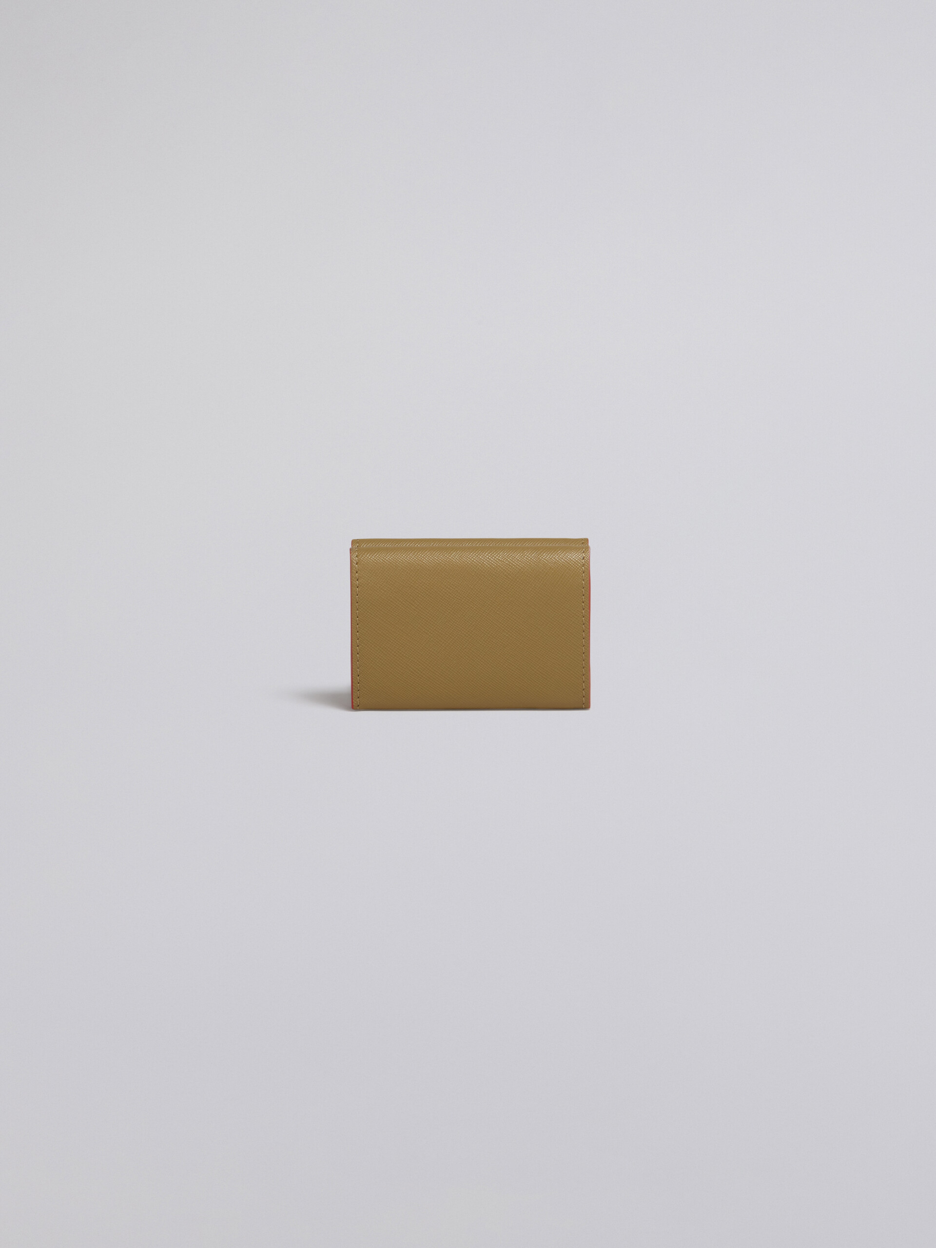 Green saffiano calfskin tri-fold wallet - Wallets - Image 3