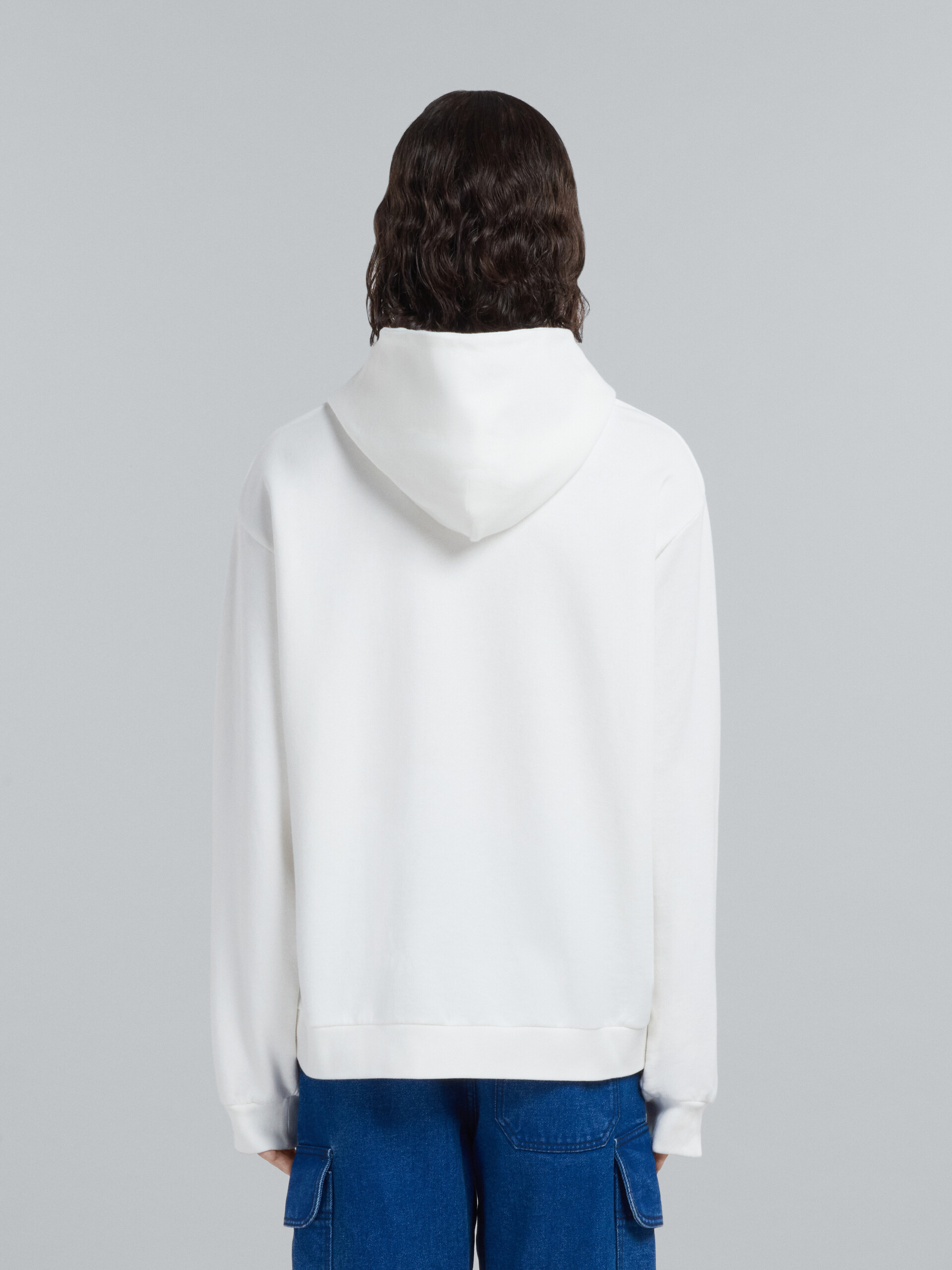 White cotton sweatshirt with Marni logo - Sweaters - Image 3