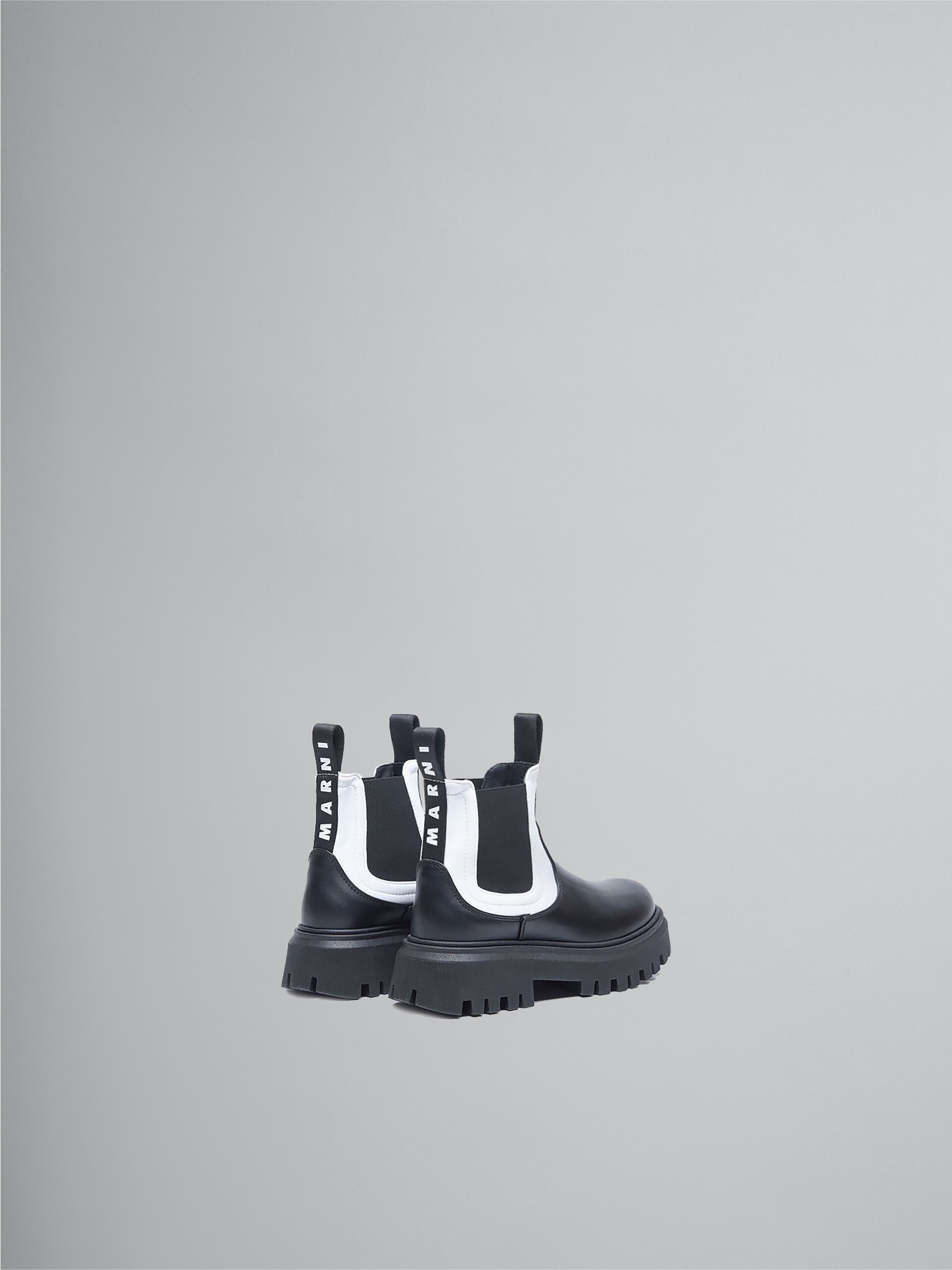 Black and white leather Chelsea boot - Boots - Image 3