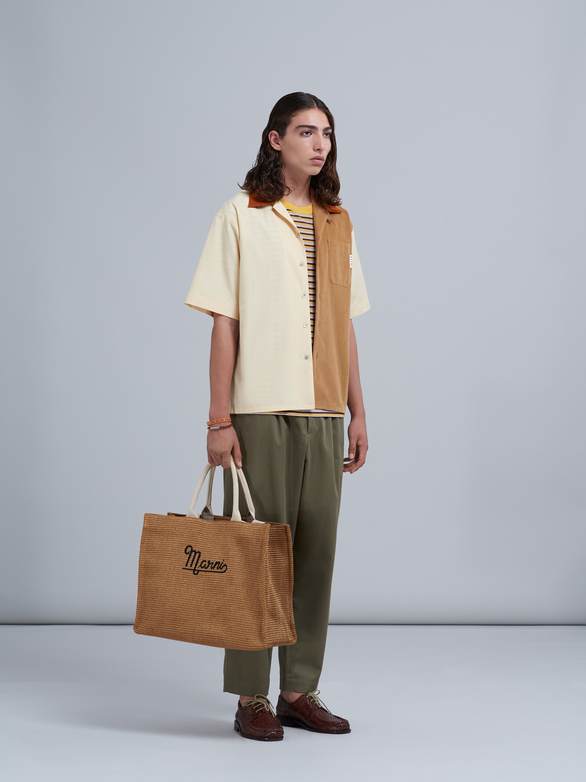 Gabardine cotton cropped trousers | Marni