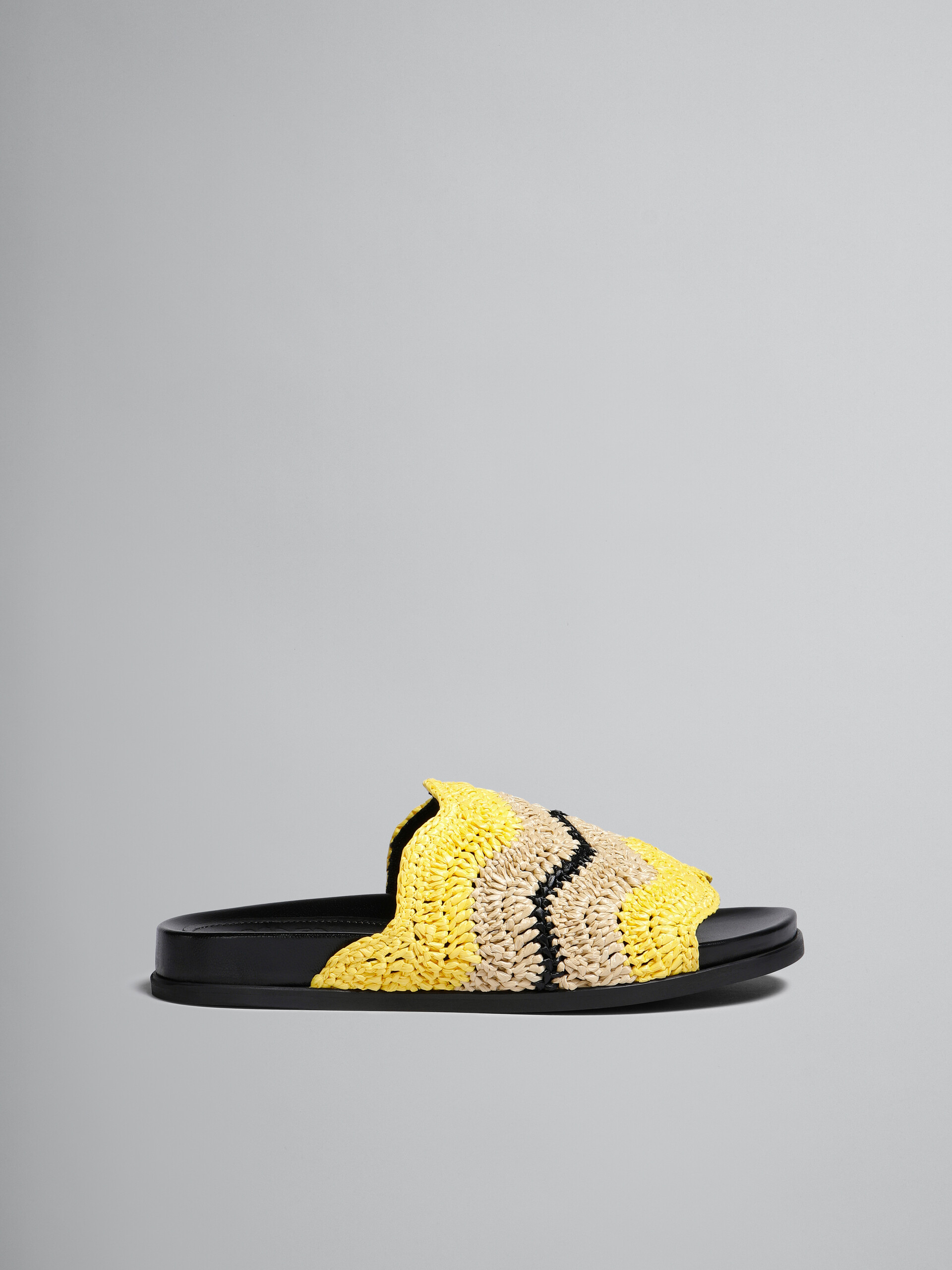 Marni x No Vacancy Inn - Yellow crochet raffia slide - Sandals - Image 1