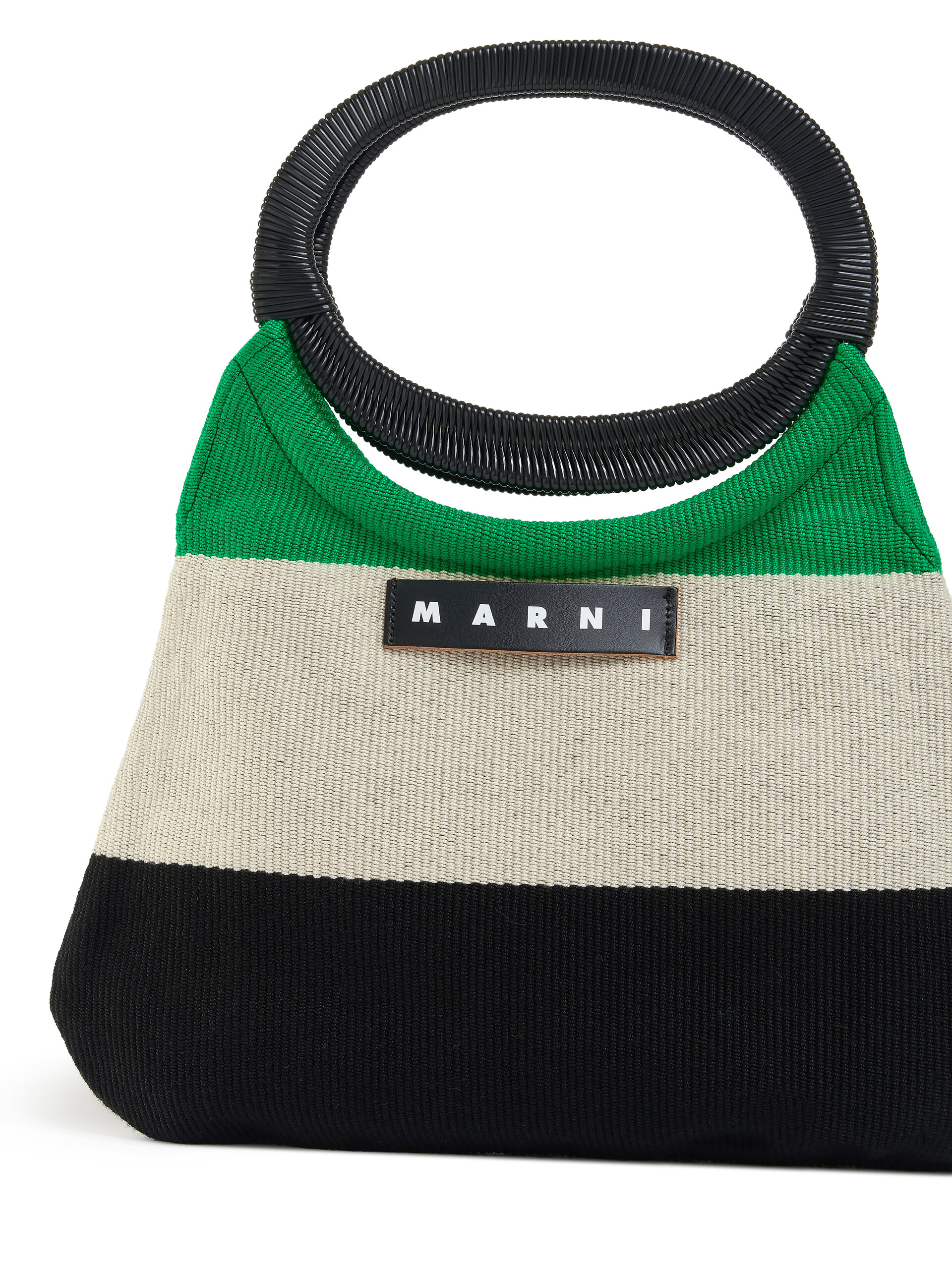 Mehrfarbig gestreifte MARNI MARKET Tasche aus Baumwolle - Taschen - Image 4