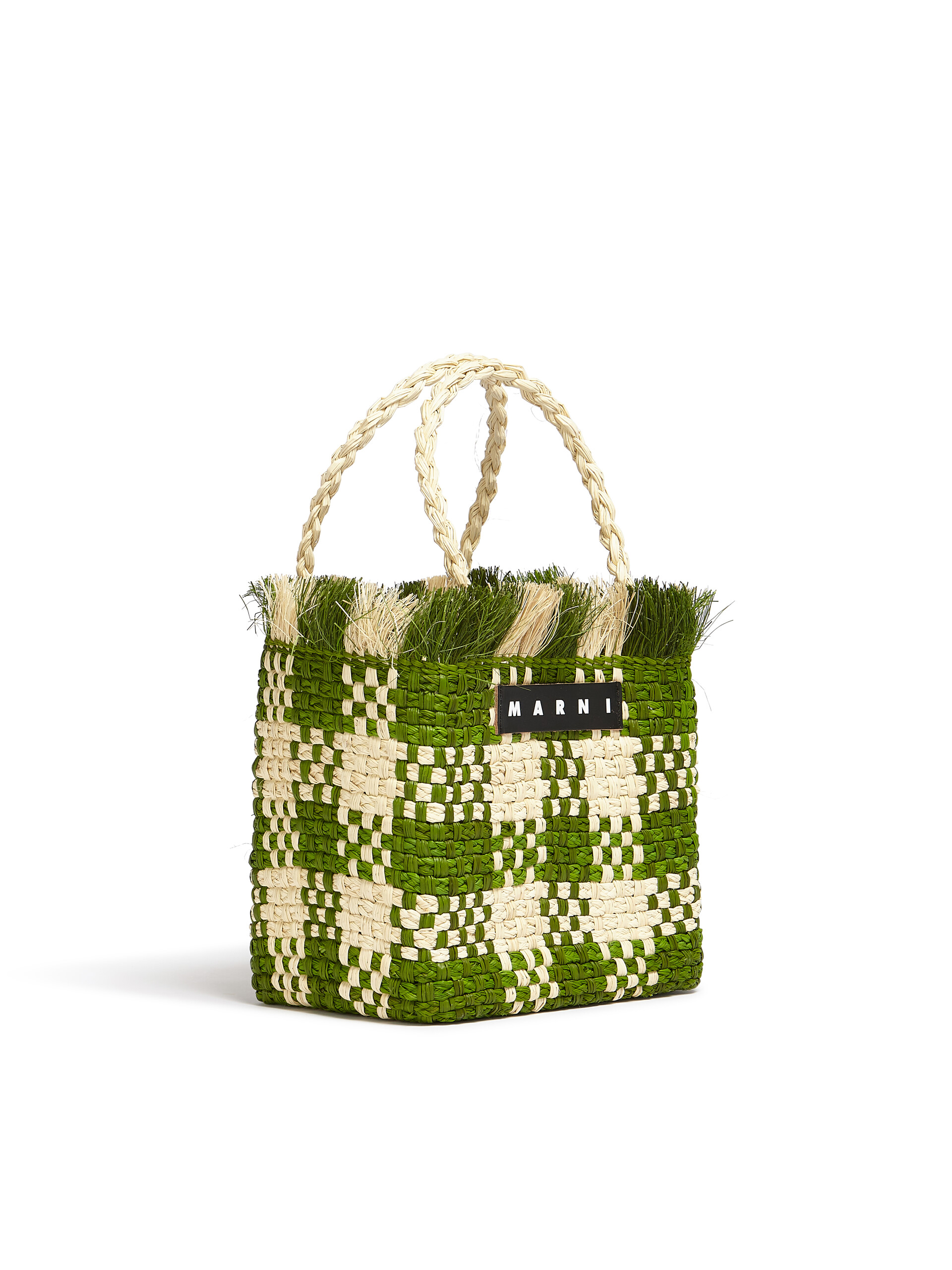 MARNI MARKET small bag in green natural fiber - Shopping Bags - Image 2