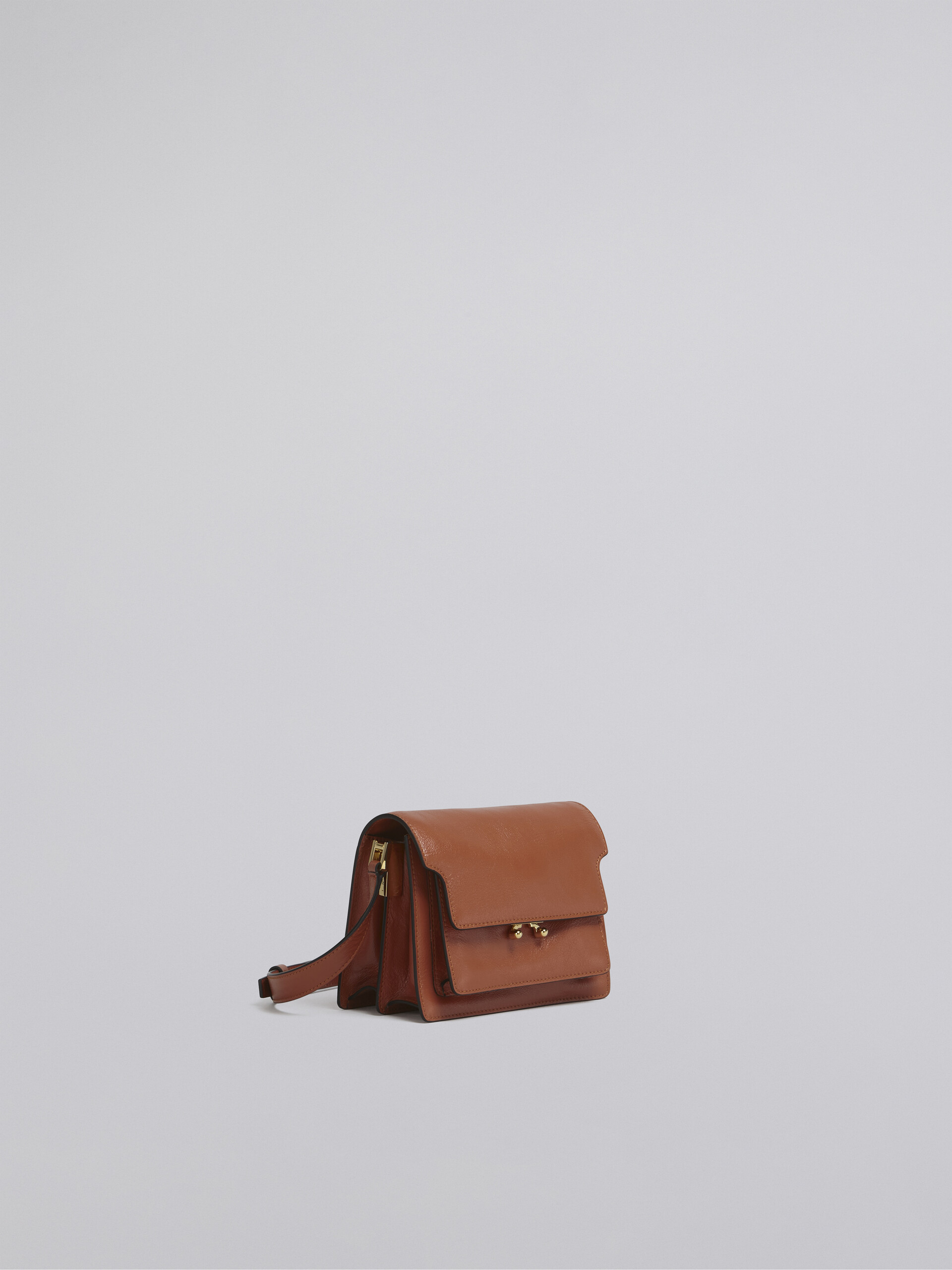TRUNK SOFT mini bag in brown leather - Shoulder Bag - Image 6