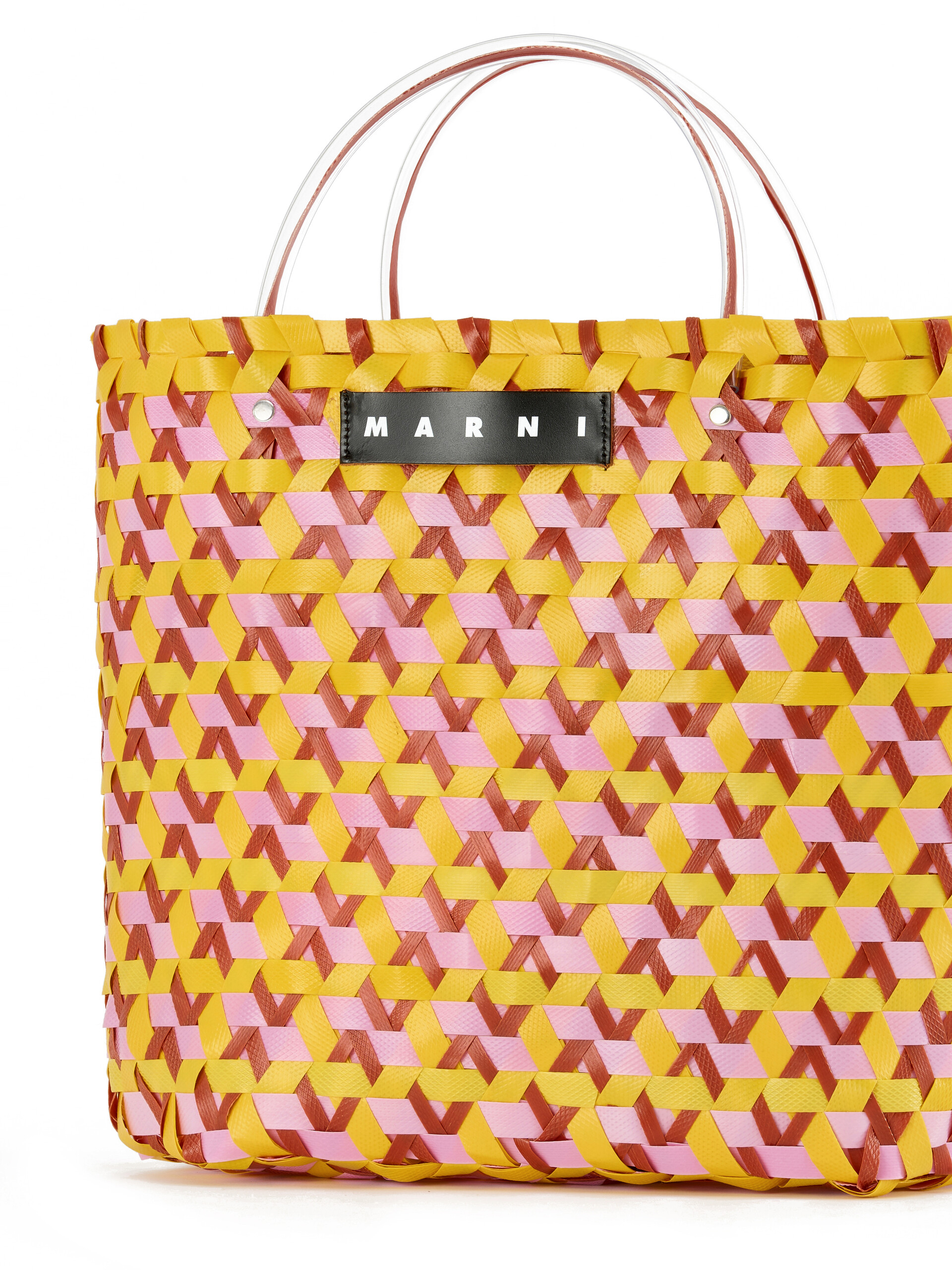 Black tritone MARNI MARKET tall tote bag - Shopping Bags - Image 4