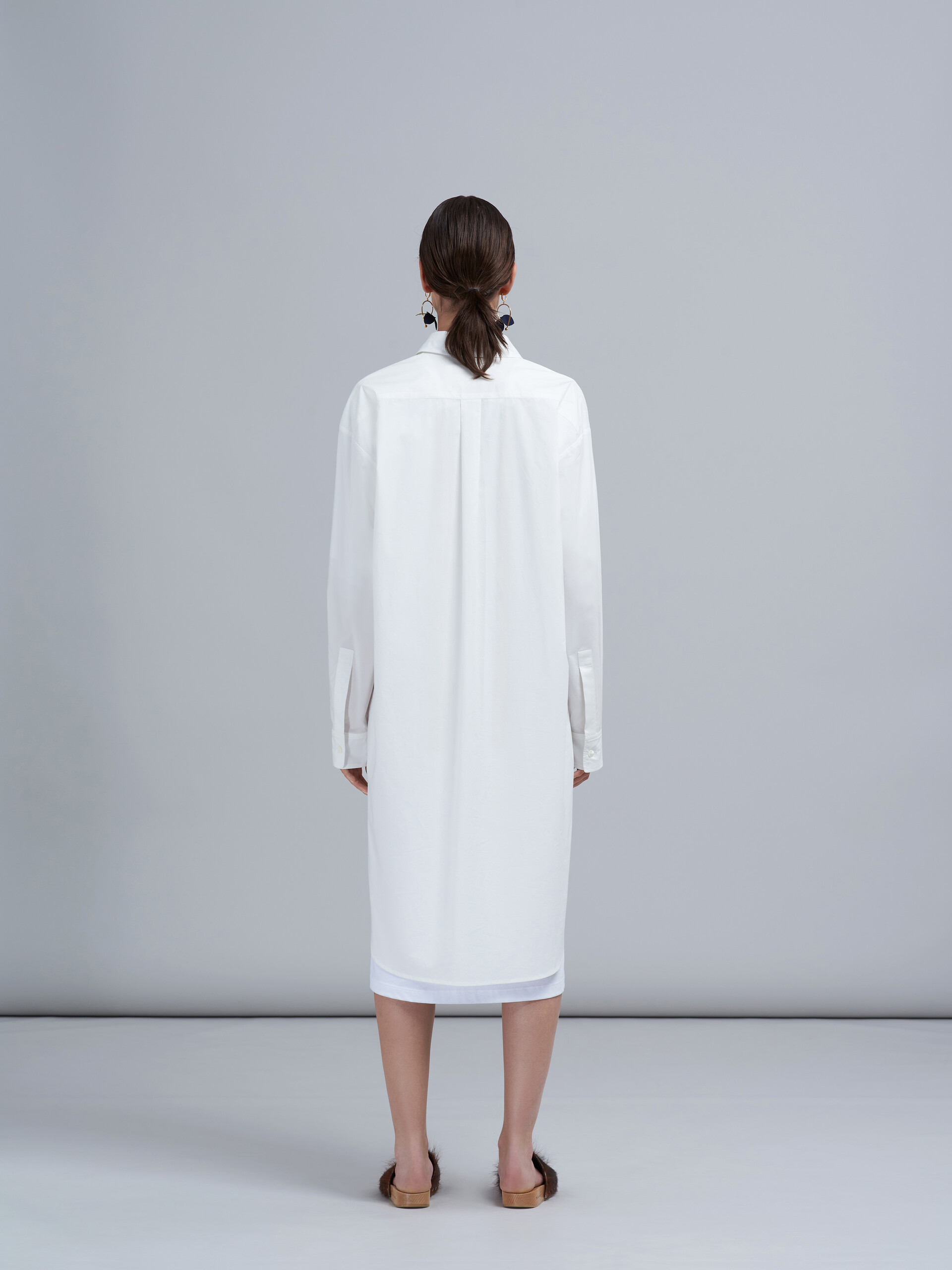 Popeline-Kleid mit La-Rosa-Print - Kleider - Image 3