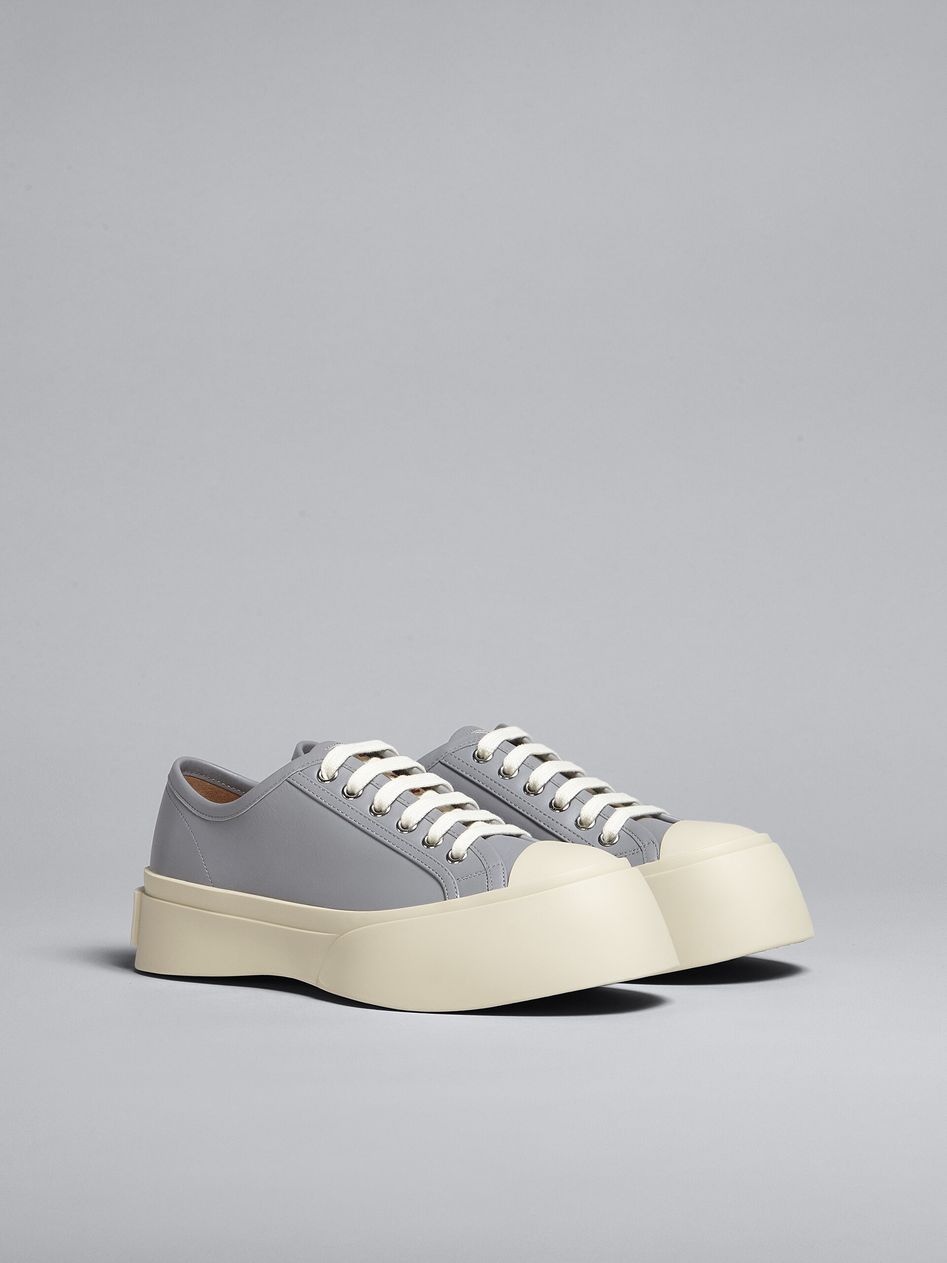 Grey leather Pablo lace-up sneaker - Sneakers - Image 2