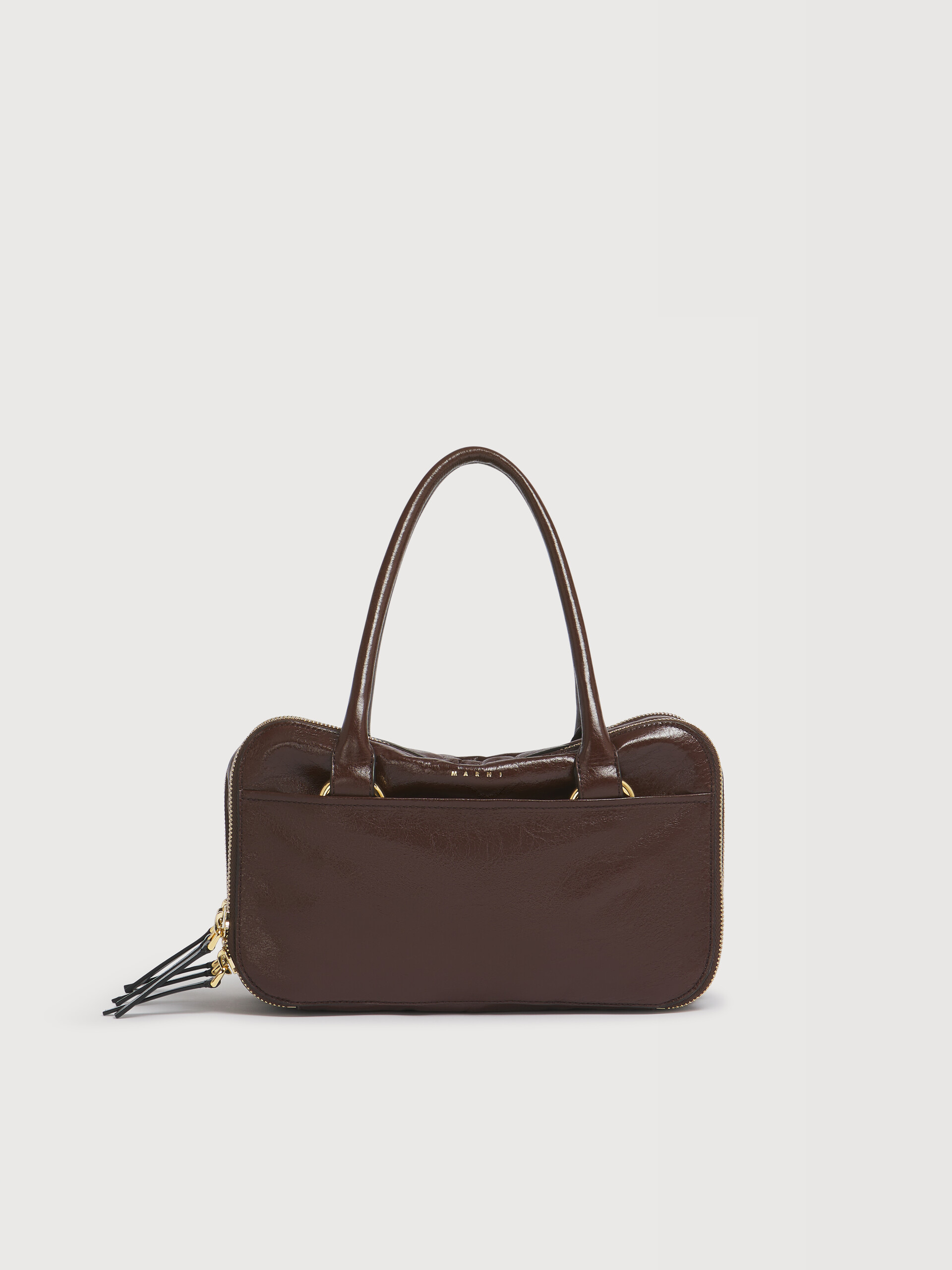 Brown leather small Boxyne bag - Handbags - Image 1