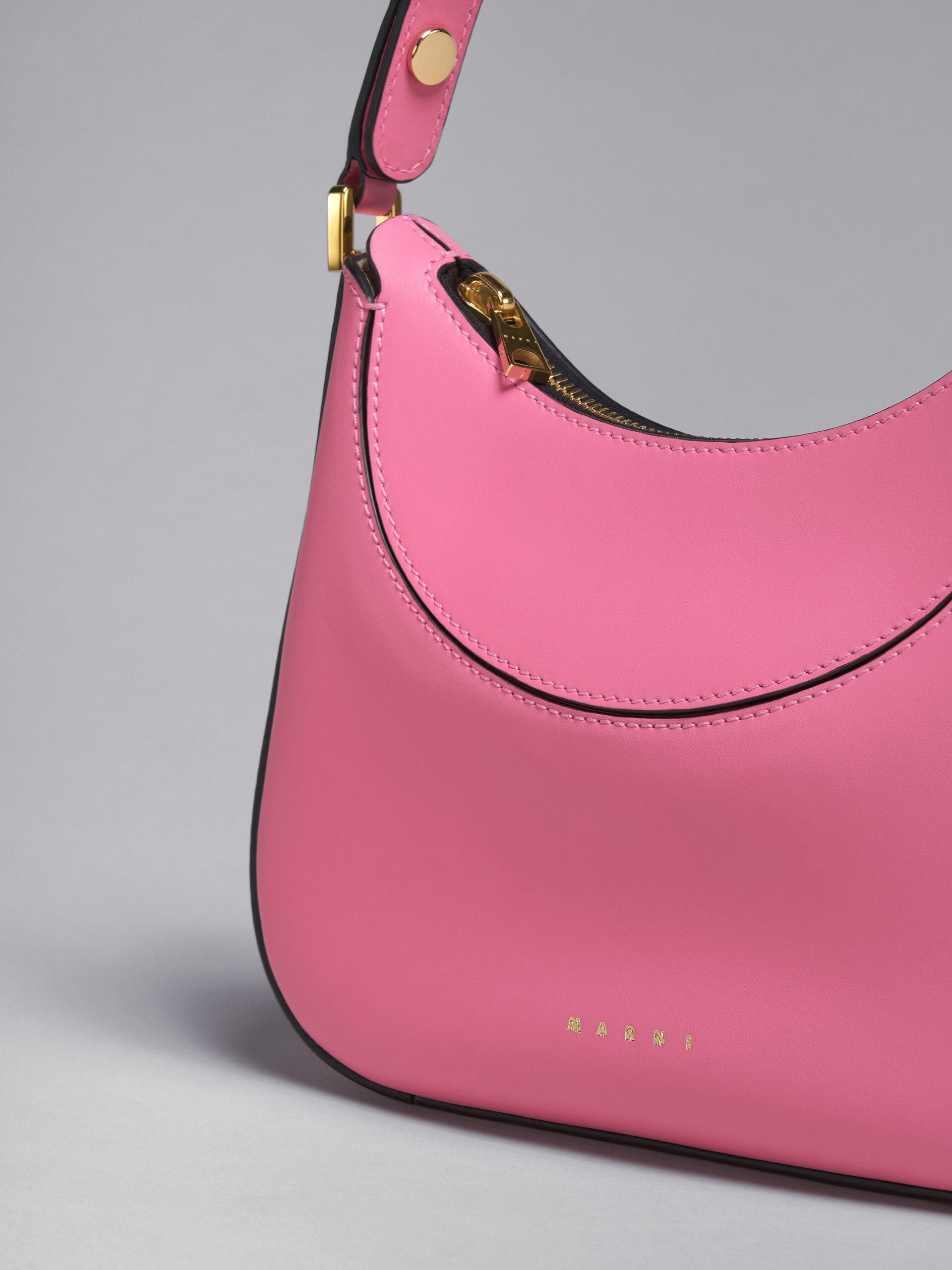 Milano mini bag in pink leather - Handbag - Image 5