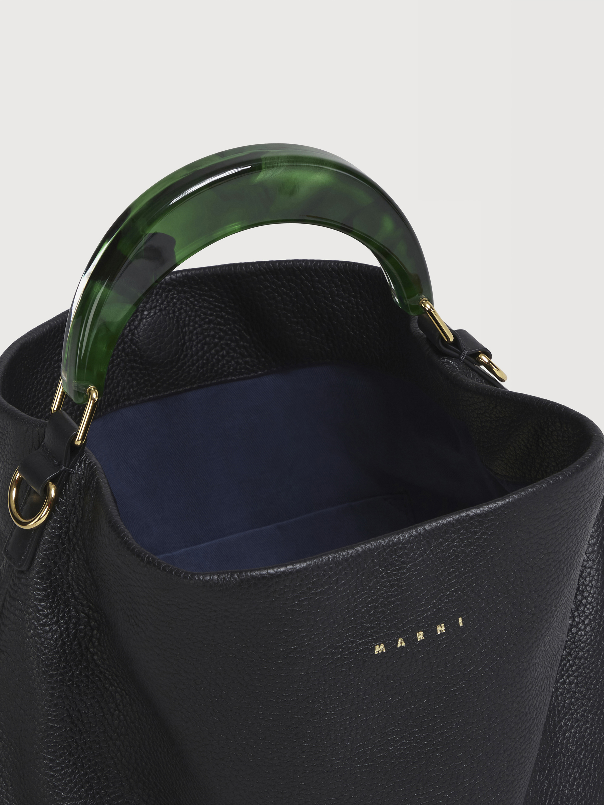 Venice Medium Bag in black leather - Shoulder Bags - Image 3