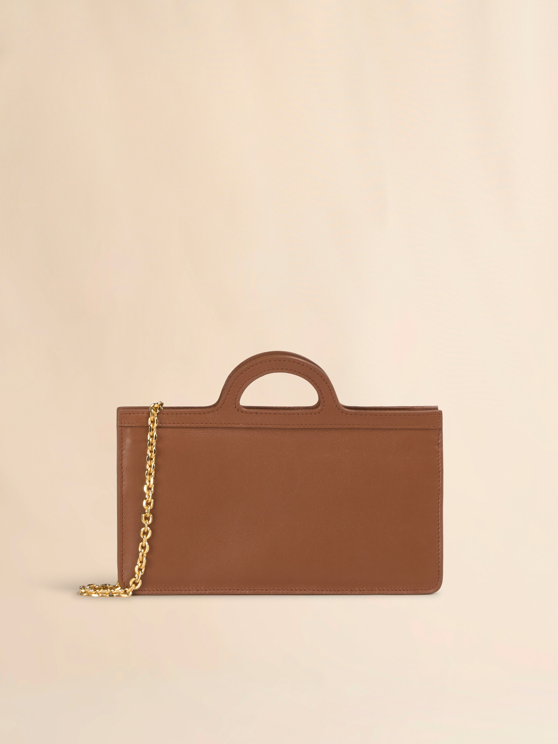 Brown leather Tropicalia long wallet with chain strap - Wallets - Image 2