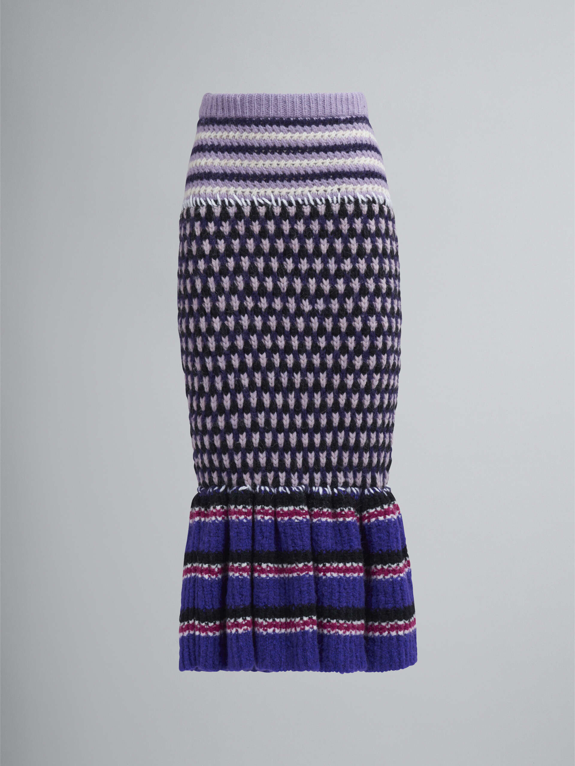 3D-stitch skirt in blended yarns - Skirts - Image 1