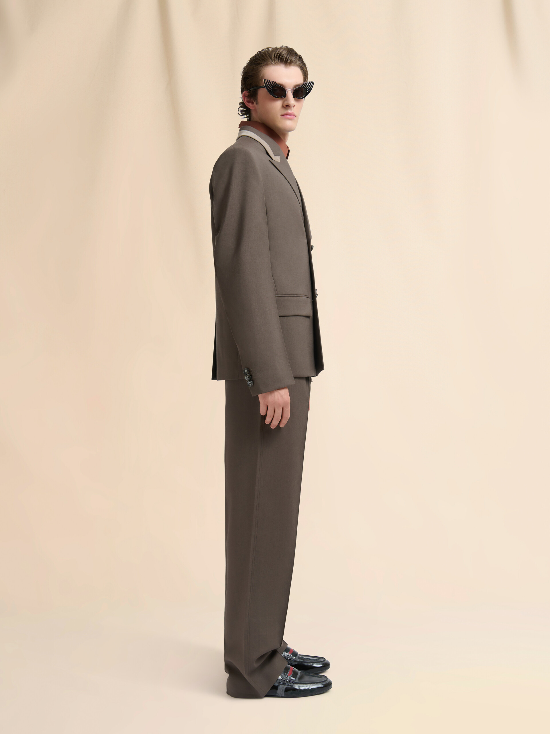 Brown cotton poplin shirt with Marni Mending logo - Shirts - Image 6