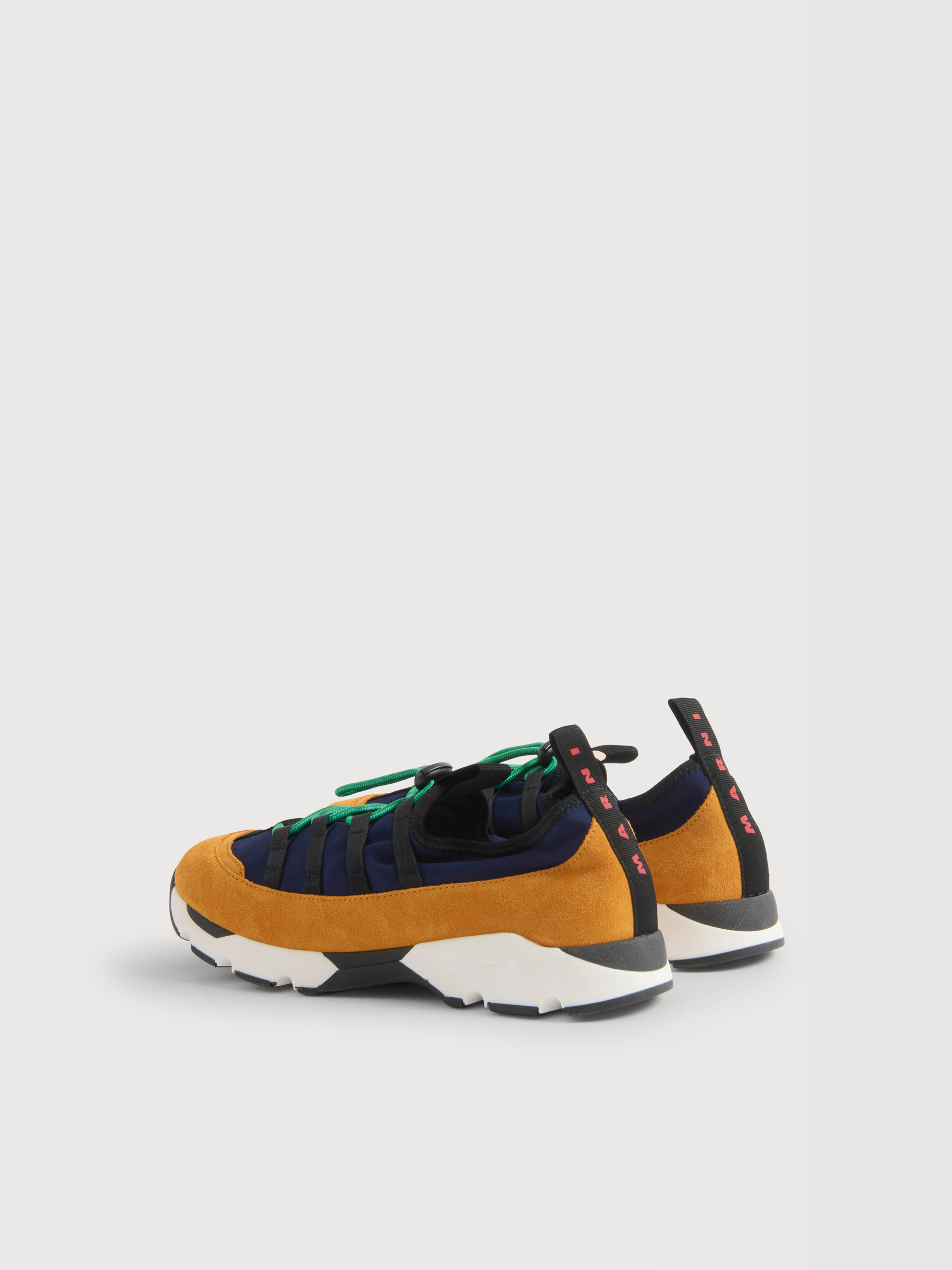 Green and light blue lycra lace-up sneaker - Sneakers - Image 3