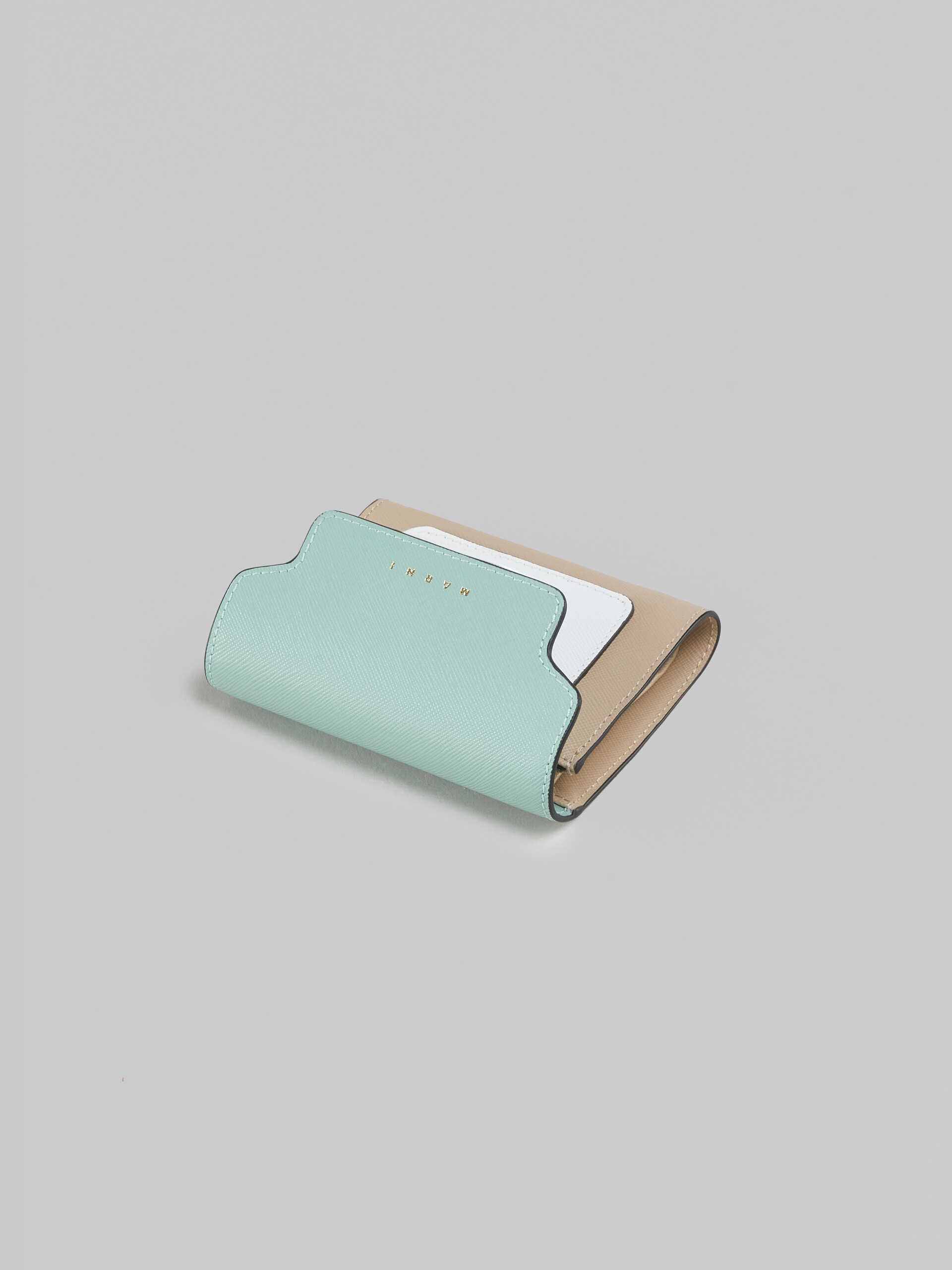 ライトグリーン、ホワイト、ブラウン サフィアーノレザー製ウォレット - 財布 - Image 4