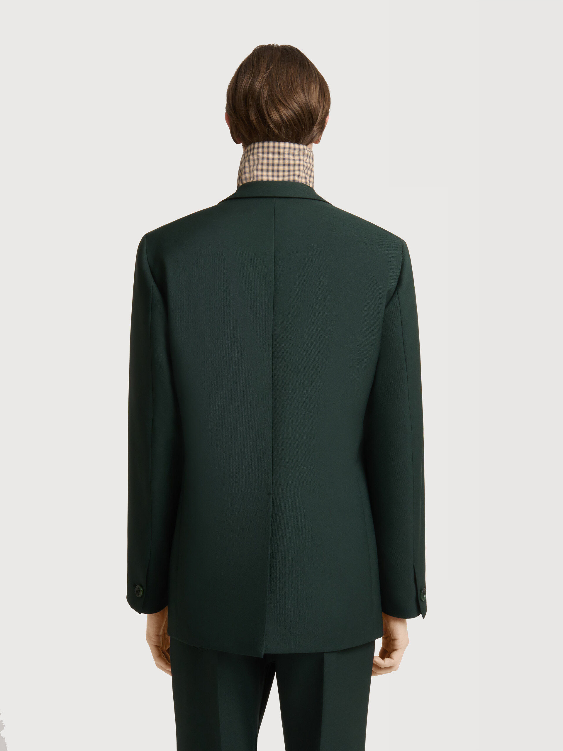 Deep green techno fabric jacket - Jackets - Image 4