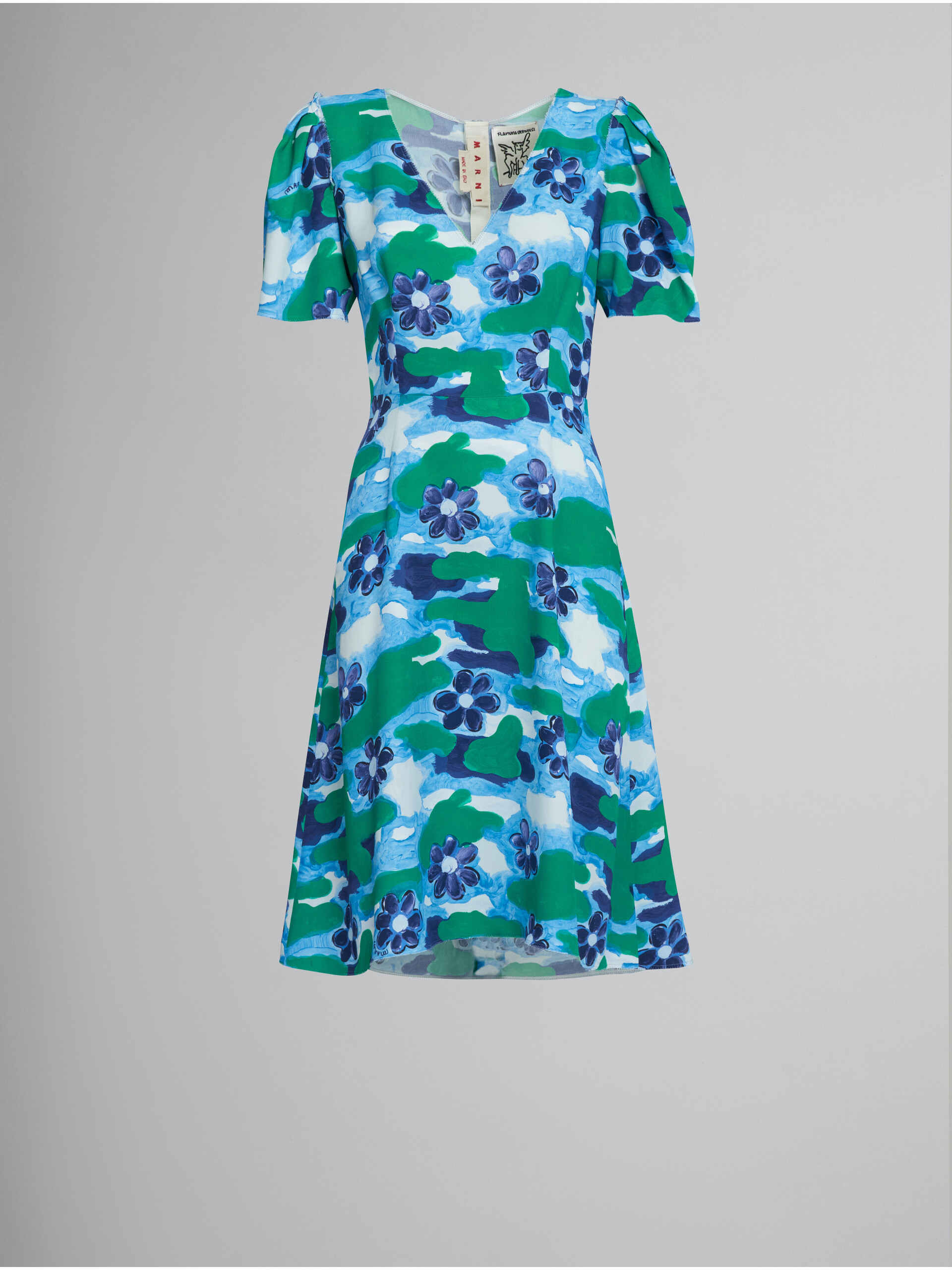 Printed cady dress - Dresses - Image 1