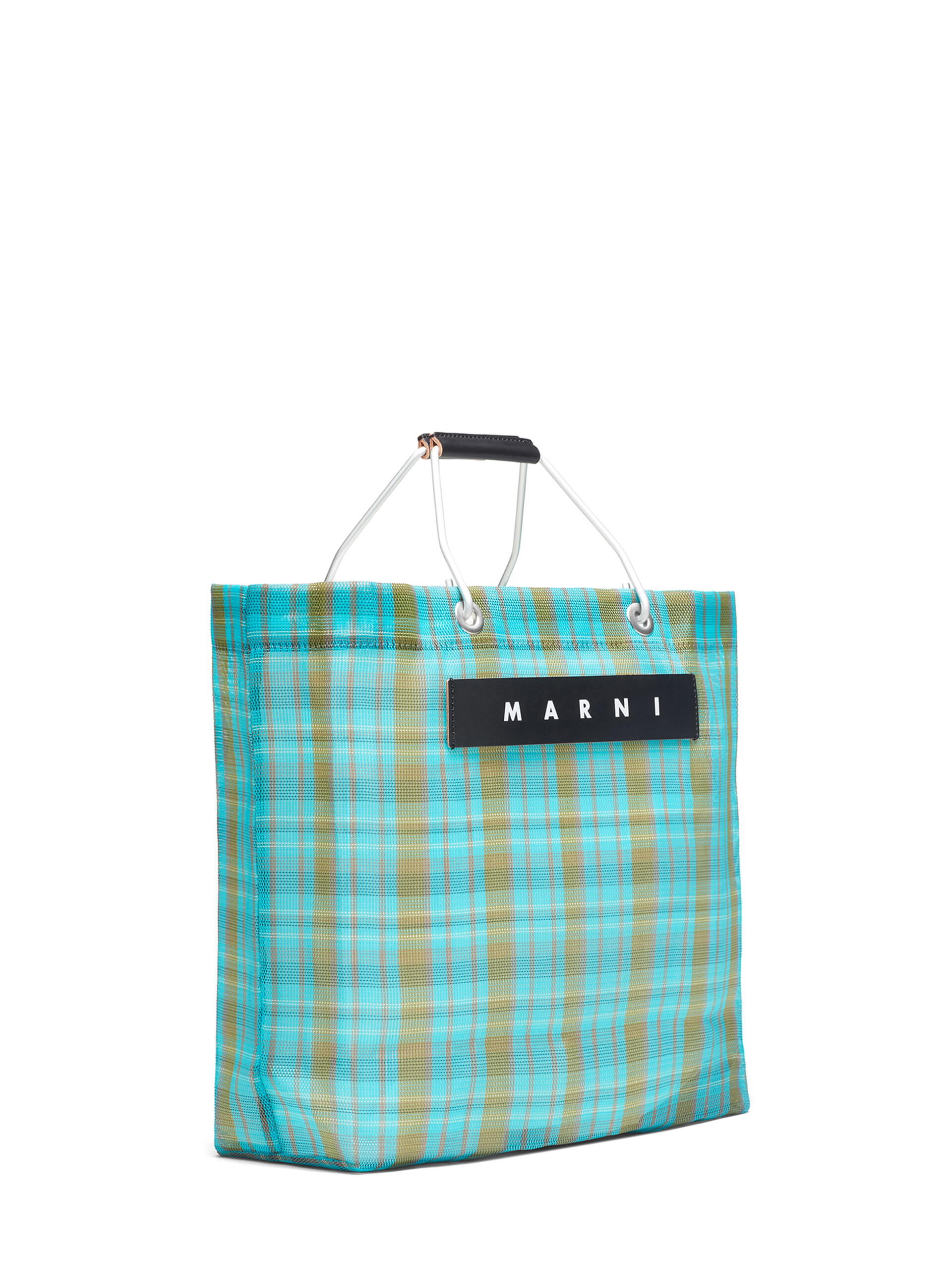 MARNI MARKET bag in pale blue and green - Shopping Bags - Image 2
