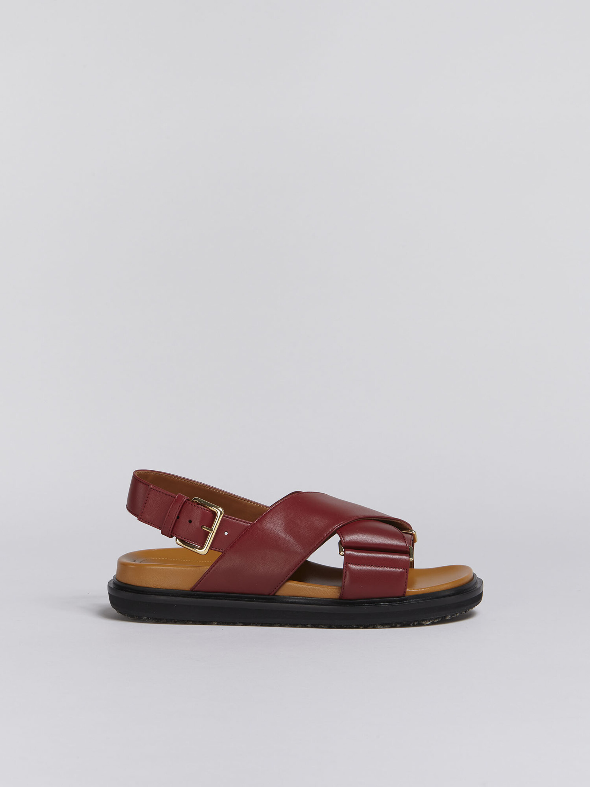 Red leather fussbett - Sandals - Image 1