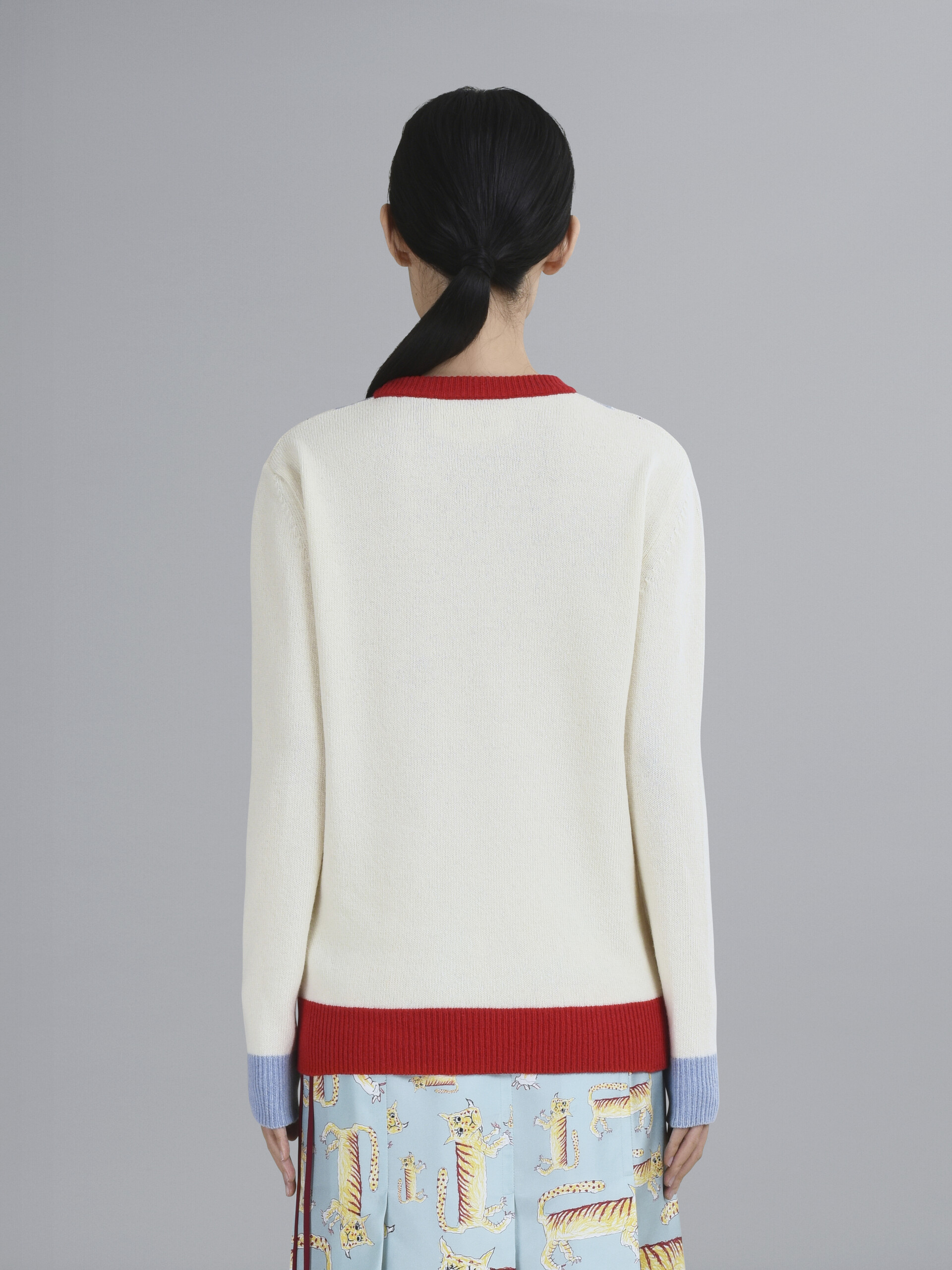 Shetland sweater with Naif Tiger Argyle motif | Marni