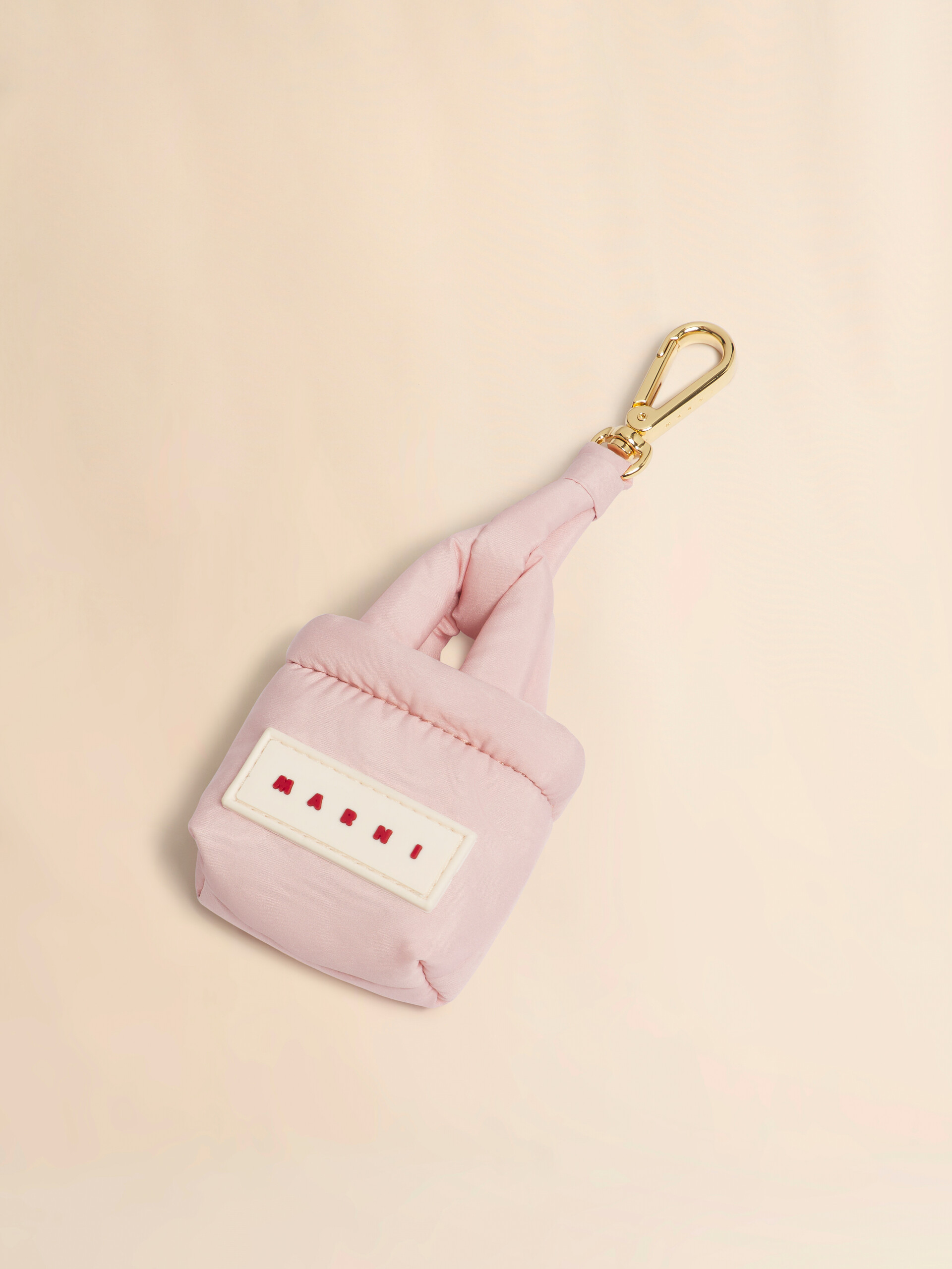 ピンク マイクロ Puff バッグチャーム - キーホルダー - Image 3