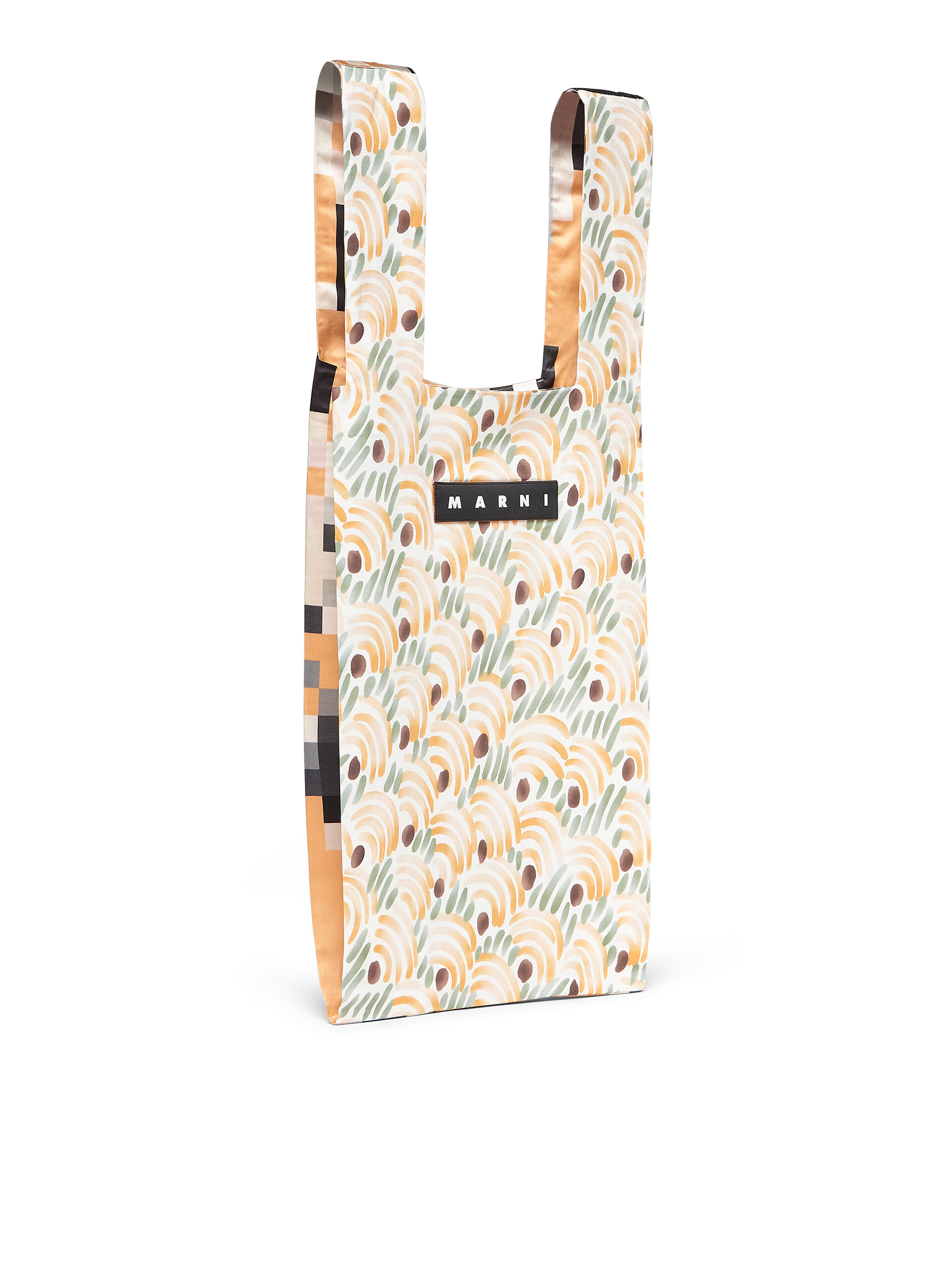 MARNI MARKET cotton shopping bag with abstract and pixel print - Bags - Image 2