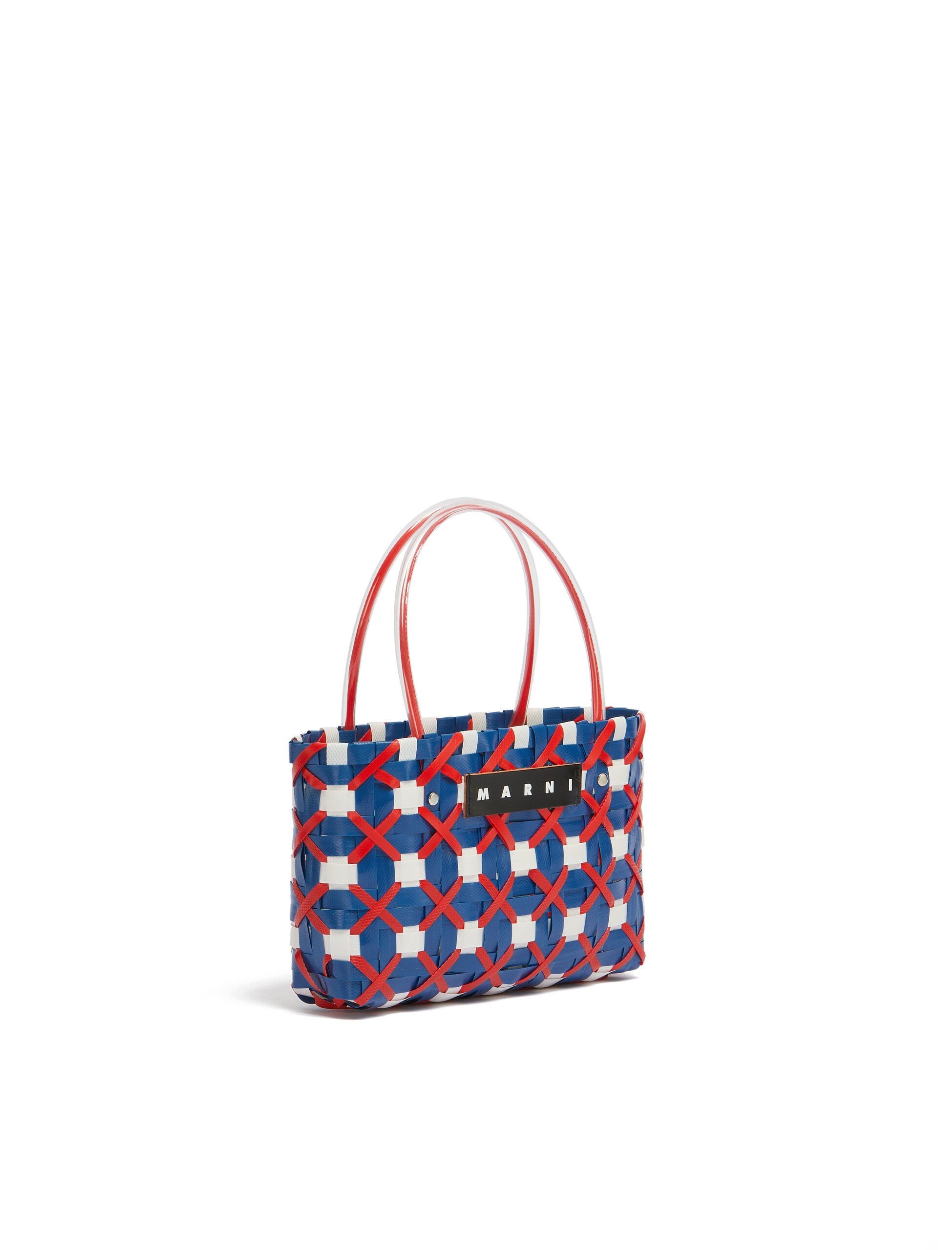 Blue and white criss-cross MARNI MARKET tote bag - Shopping Bags - Image 2