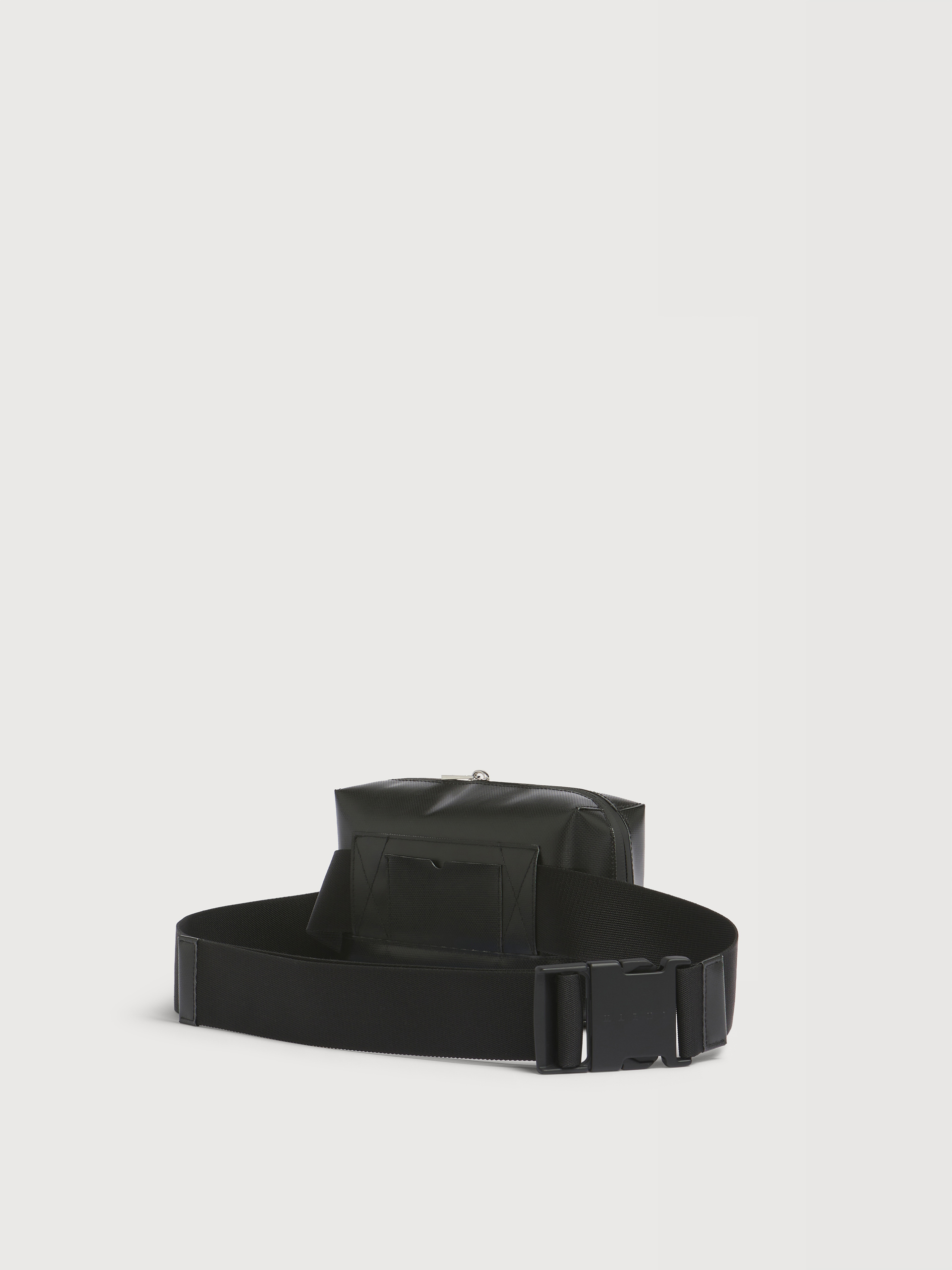 ブラック テープベルト付きバムバッグ - ウエストポーチ - Image 3